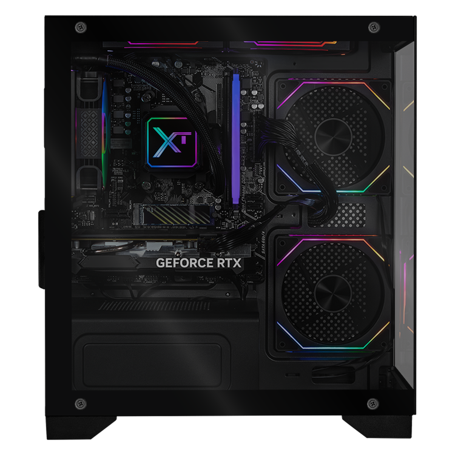 Xtreme Gaming PC with NVIDIA GeForce RTX 4060 & AMD Ryzen 7 5700 | 32GB RAM | 1TB SSD | Liquid Cooling | WiFi | Black | Perfect for 4K Gaming, Streaming & VR