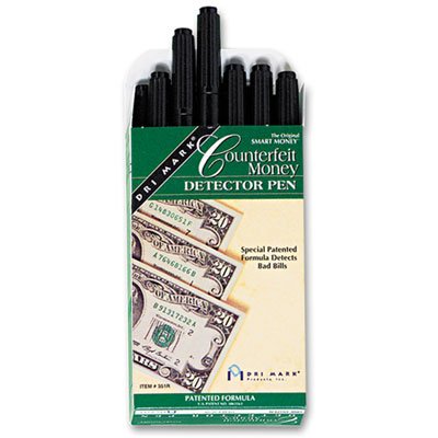 Dri Mark Smart Money Counterfeit Bill Detector Pen - Authentic US Currency Verification Tool (Pack of 12) - Perfect for Retail Stores, Banks & Cash Handling Businesses