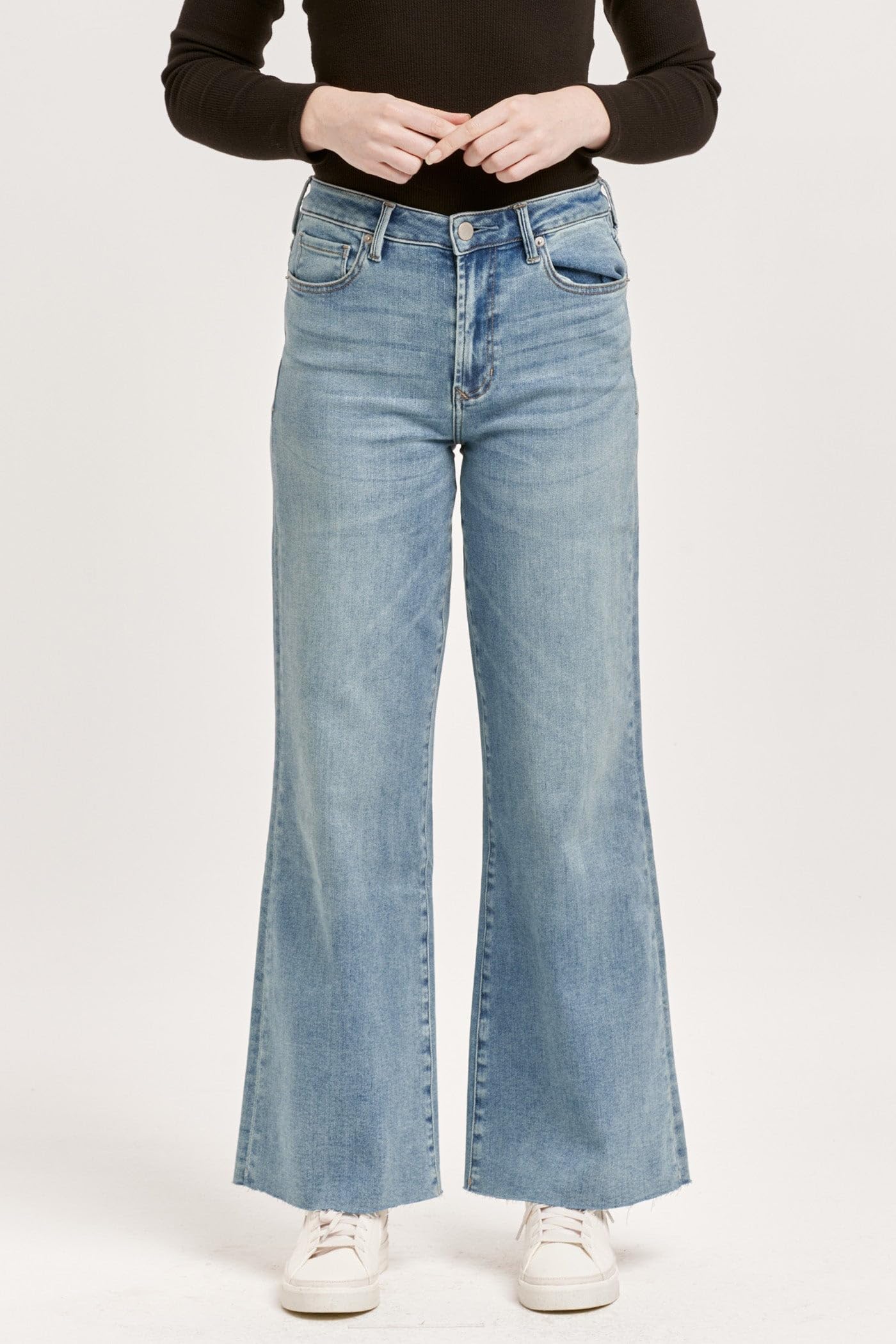 DEAR JOHN Women's Fiona High Waist Wide Leg Jeans - Comfortable & Stylish Denim Pants for Casual Wear, Office, and Date Night Outfits