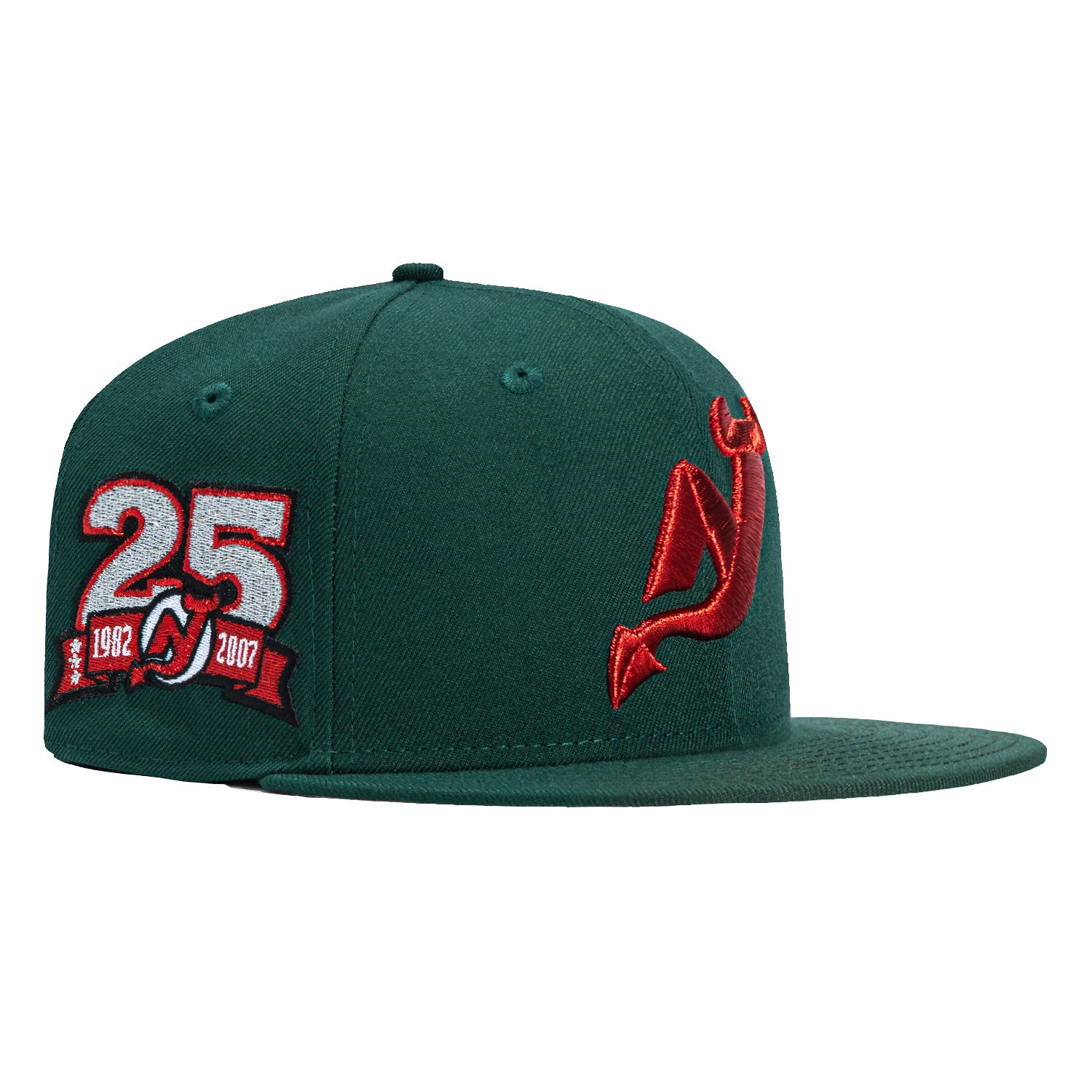 New Era 59Fifty New Jersey Devils 25th Anniversary Patch Snapback Hat - Green - Official NHL Licensed Cap for Men & Women - Perfect for Sports Fans, Game Day & Casual Wear