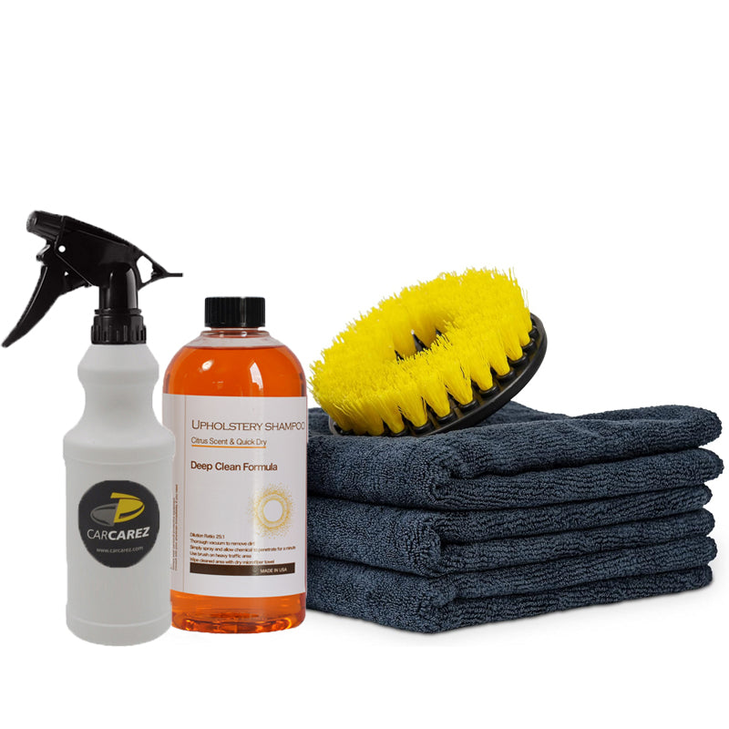 Premium Car Upholstery Cleaner & Fabric Stain Remover Kit - Deep Clean Seats, Carpets & Home Furniture - Ideal for Cars, Sofas & Pet Stains Removal