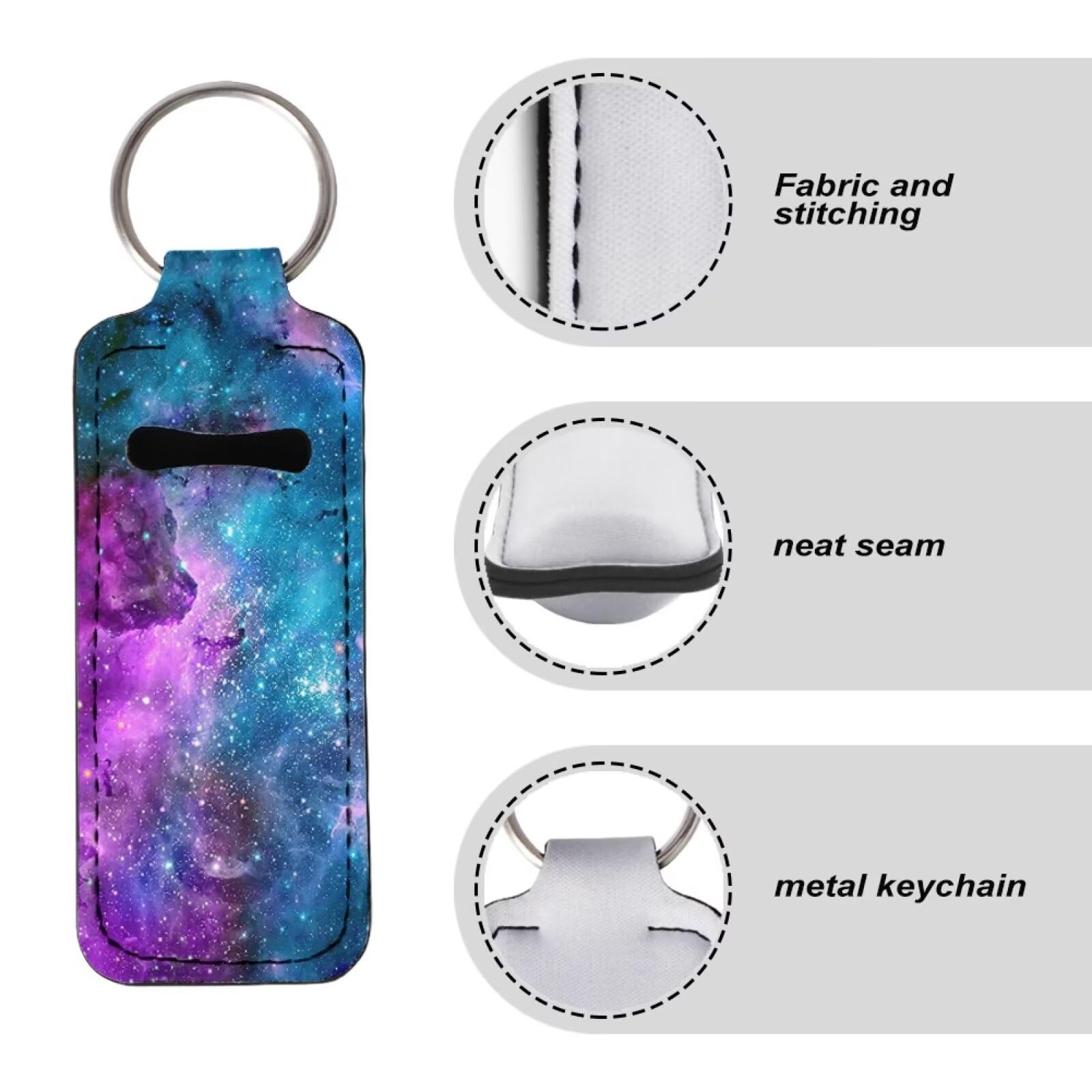 Showudesigns Lip Balm Keychain Holder for Women & Girls - Cute Chapstick Keychain Accessory - Perfect for Purse, Backpack, Gym & Travel Essentials