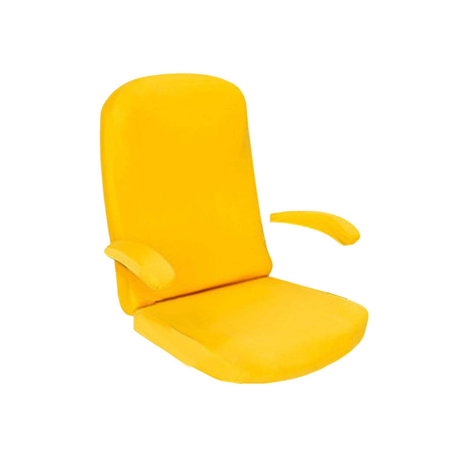 Bothyi Stretchable Swivel Computer Chair Cover - Office & Desk Chair Protector - Yellow | Perfect for Home Office, Gaming & Workspace Furniture Protection