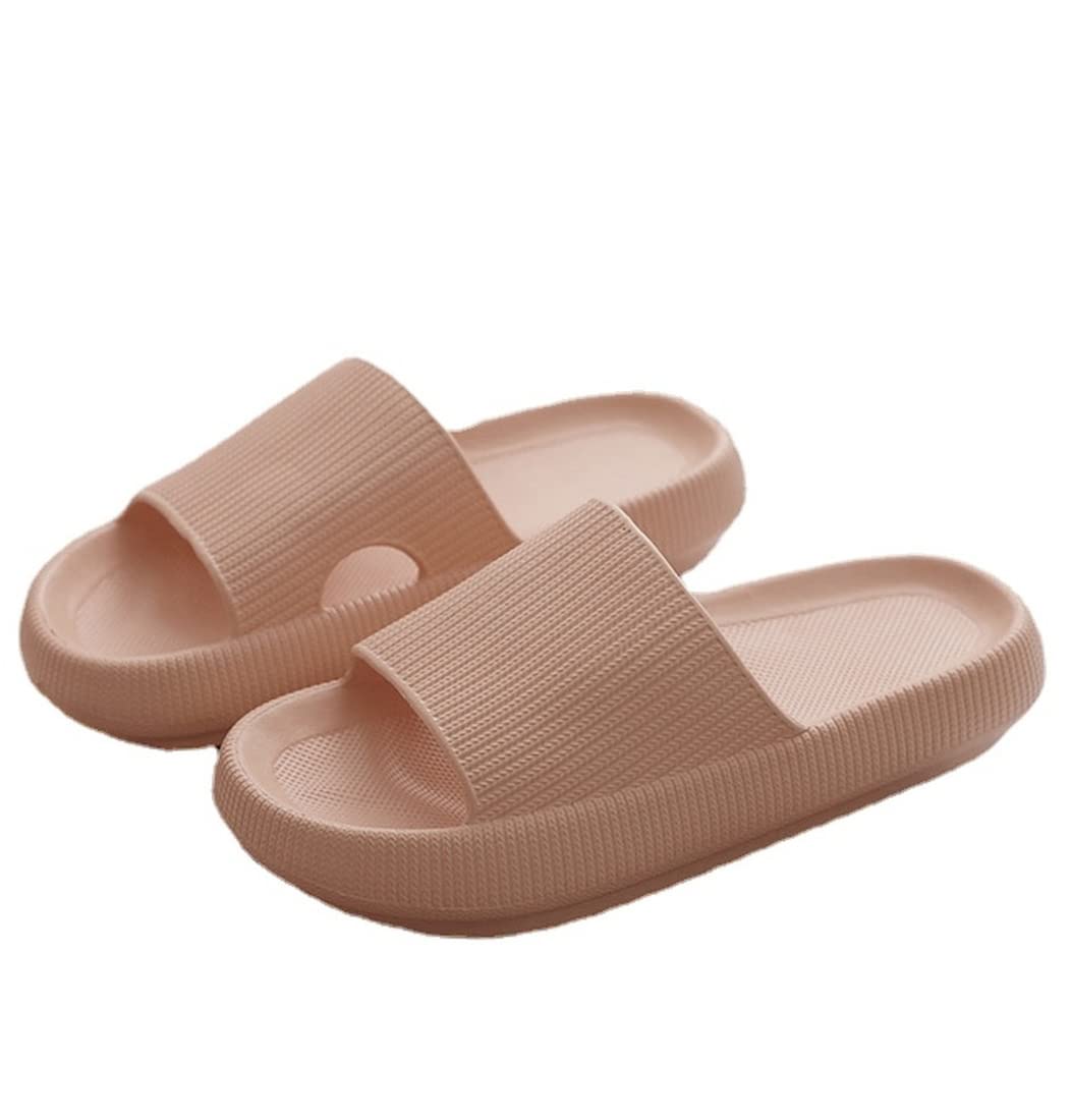**Non-Slip Quick-Drying Open Toe Spa Shower Slides for Women & Men – Cloud Cushioned Pillow Slippers with Thick Sole for Bathroom, Indoor & Outdoor Use**