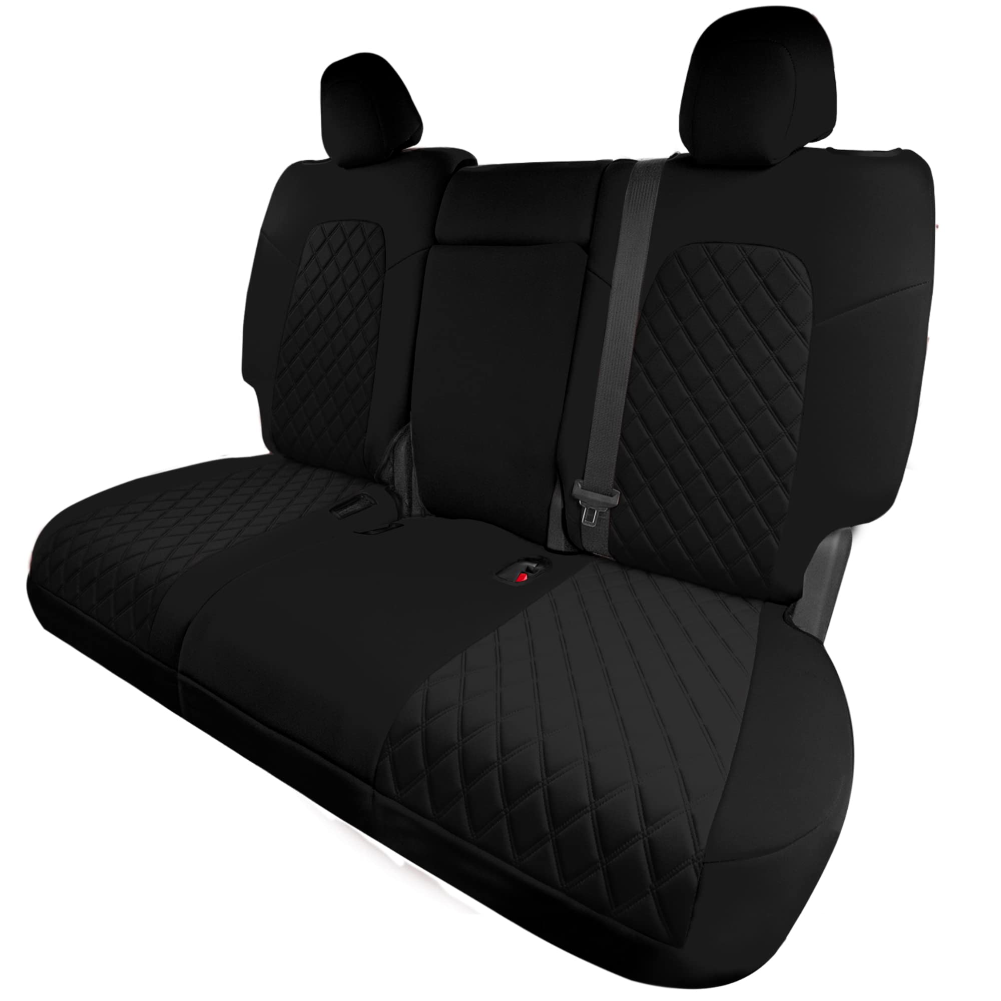 Custom Fit Tesla Model Y Seat Covers (2020-2024) - Waterproof Black Rear Seat Protectors | Premium Automotive Interior Accessories | Perfect for Road Trips, Pets & Family Protection