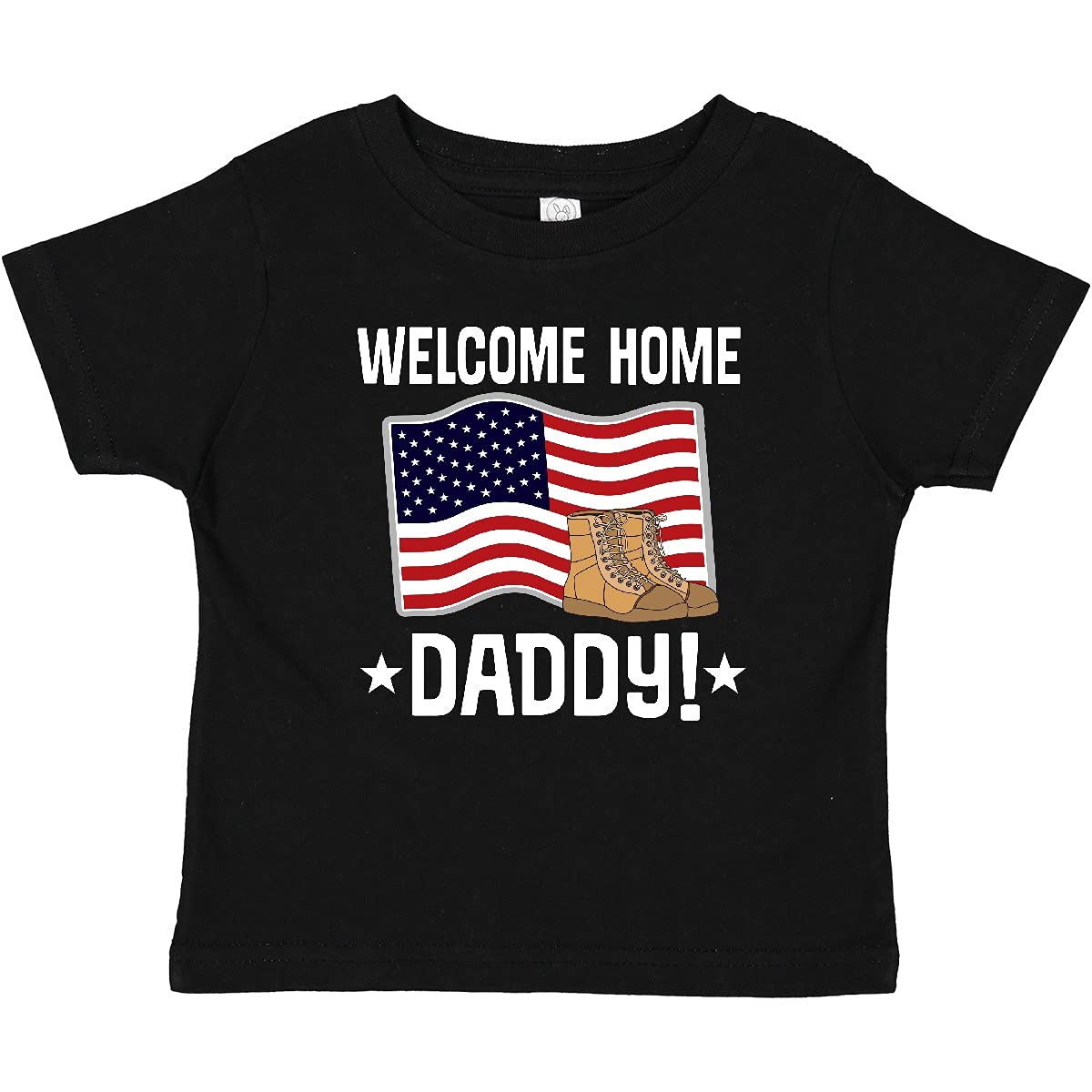 Military Dad USA Flag Baby T-Shirt - Welcome Home Gift