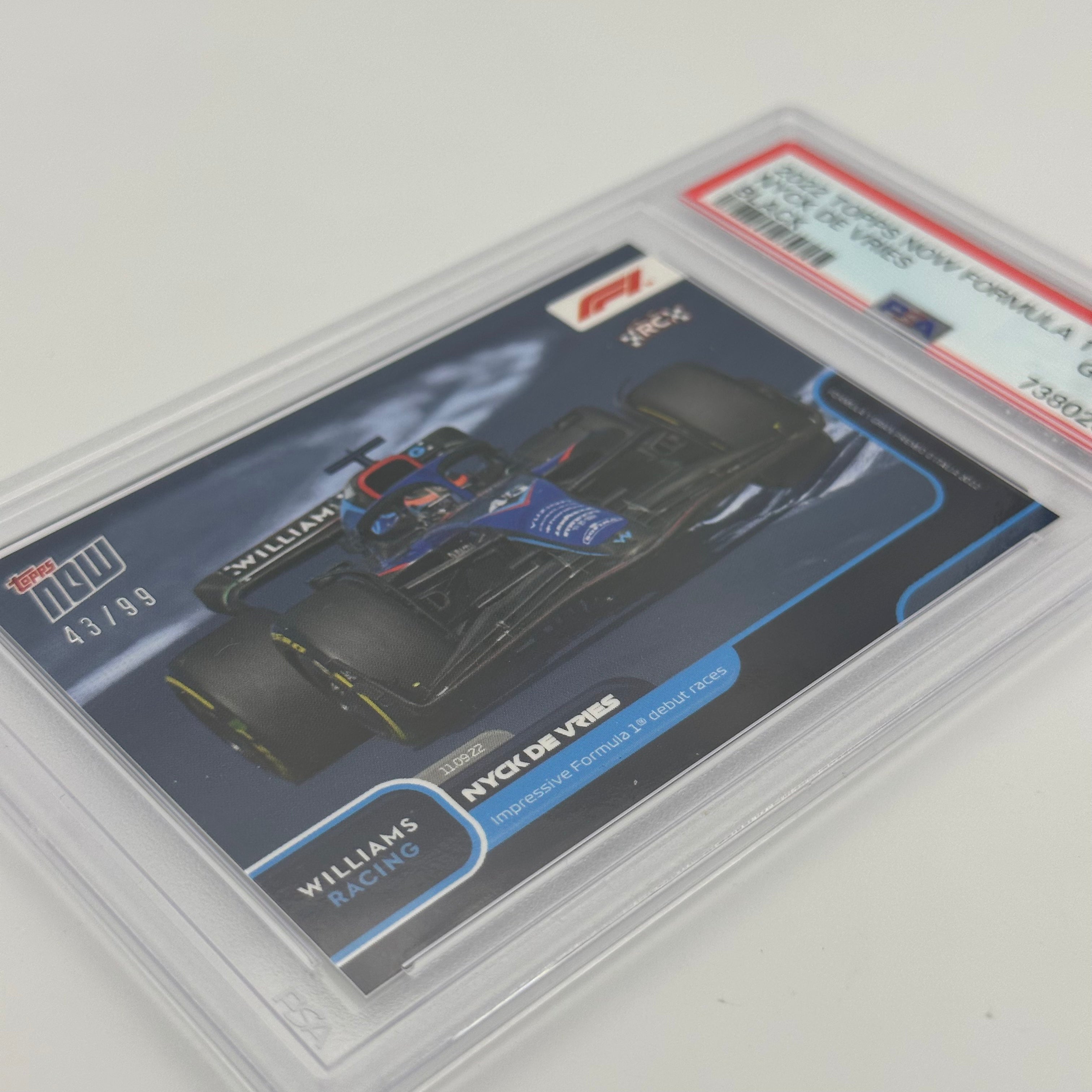 PSA 10 Graded 43/99 Nyck de Vries Rookie Card - 2023 Formula 1 Debut #056 - Perfect for F1 Collectors and Racing Memorabilia Enthusiasts