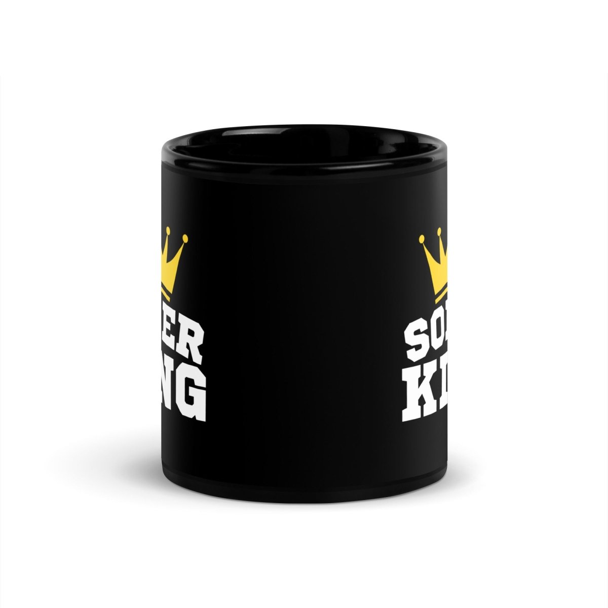 Sober King Black Glossy Coffee Mug - 15oz Ceramic Cup for Hot & Cold Drinks - Perfect for Office, Home, or Gifts - Dishwasher & Microwave Safe