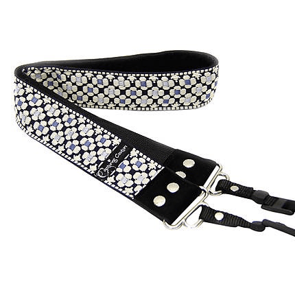 Fashionable Daisy Dot Blue Camera Strap for DSLR & Mirrorless Cameras - Perfect for Travel, Photography & Everyday Use
