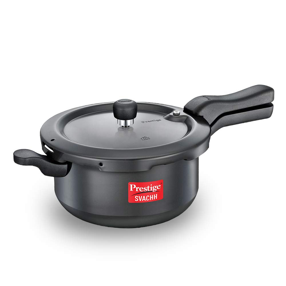Prestige Svachh Hard Anodized 5L Deep Pressure Cooker - Durable & Fast Cooking for Indian Cuisine, Meal Prep & Large Family Dinners