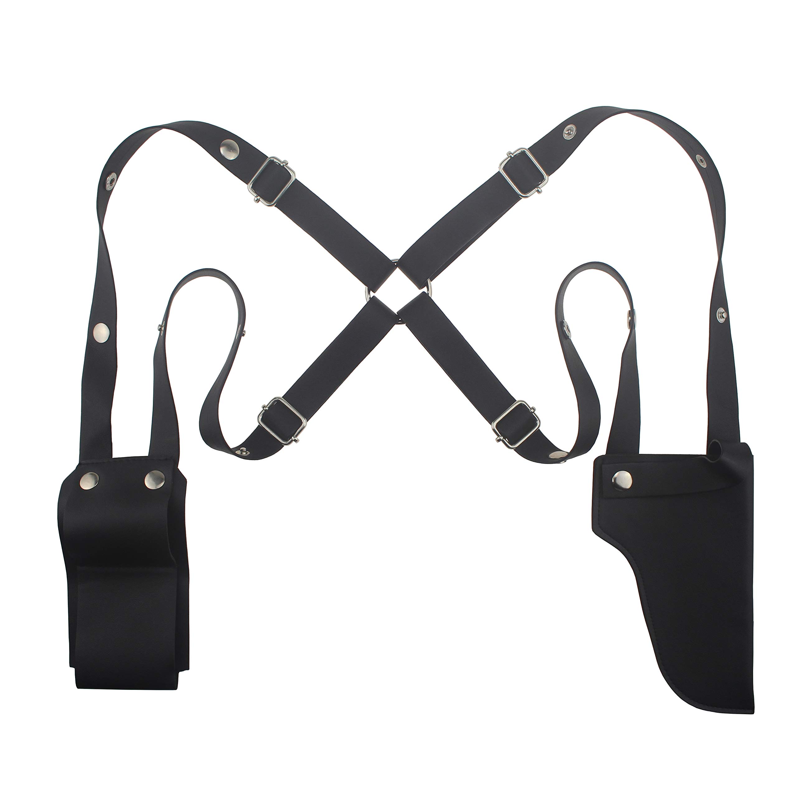 Coolcoco Adjustable Black Faux Leather Gun Holster for Women - Perfect for Cosplay, Halloween Costumes & Airsoft Accessories