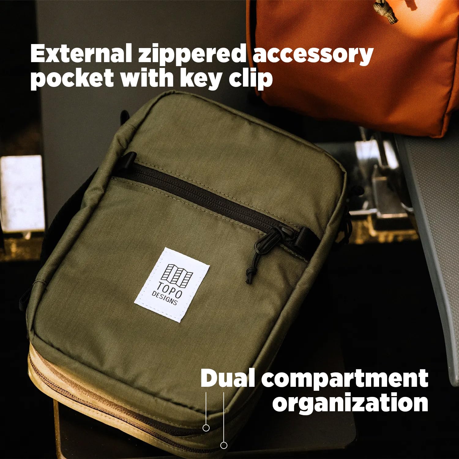 Topo Designs Tech Case - Durable EDC Organizer for Phone, Keys, Cards & Glasses | Dual Compartment Storage | Perfect for Travel, Work & Outdoor Adventures