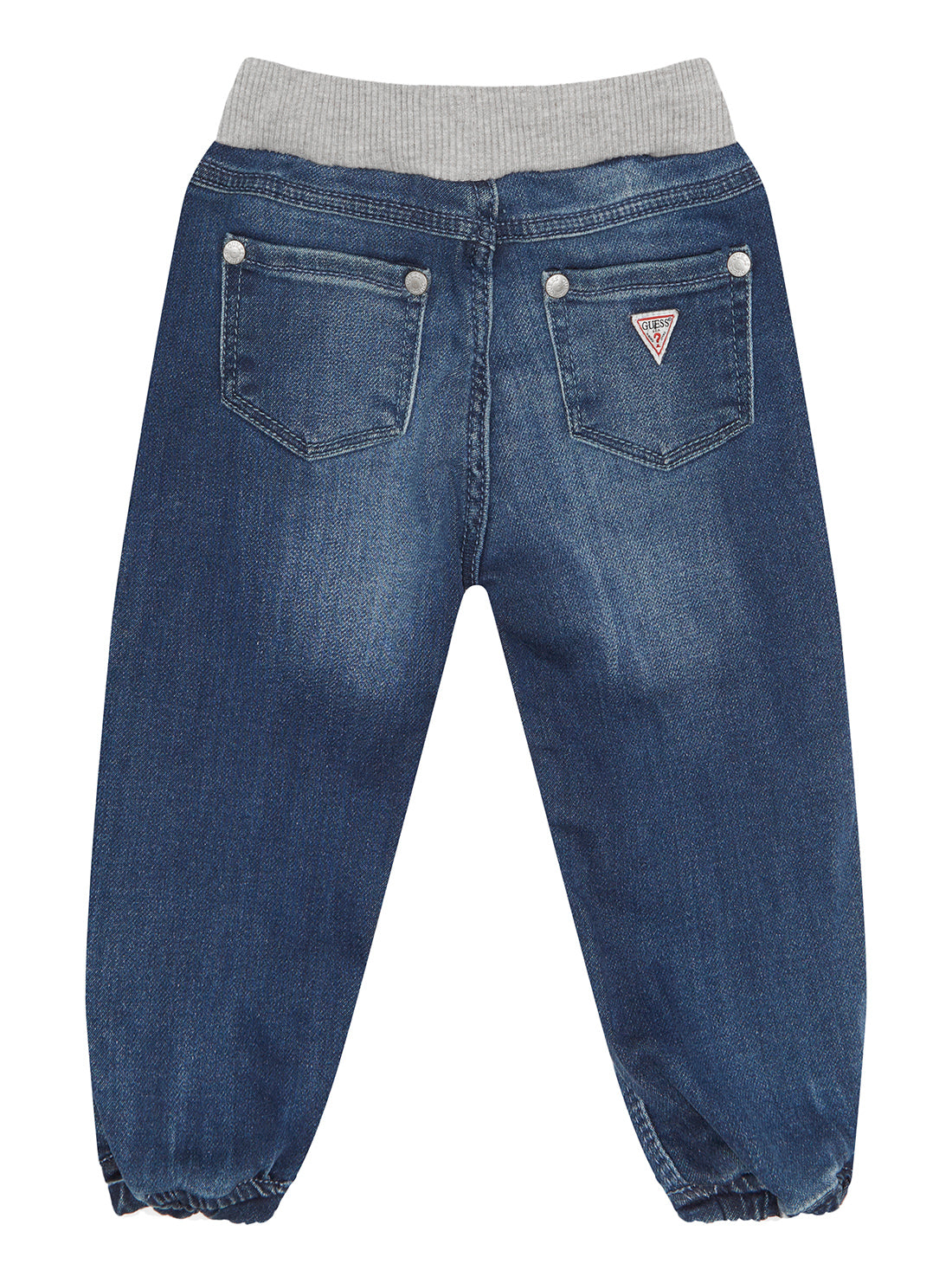 Light Blue Wash Pull On Denim Pants for Baby Boys & Girls (3-18 Months) - Soft Comfortable Stretchy Joggers for Playtime & Everyday Wear