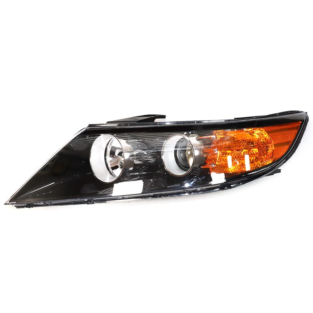 2011-2012 Kia Sportage Headlight Assembly - Driver Side Replacement for Base/EX/LX/SX Models - Clear Lens OE Style Headlamp - Perfect for Night Driving & Foggy Conditions