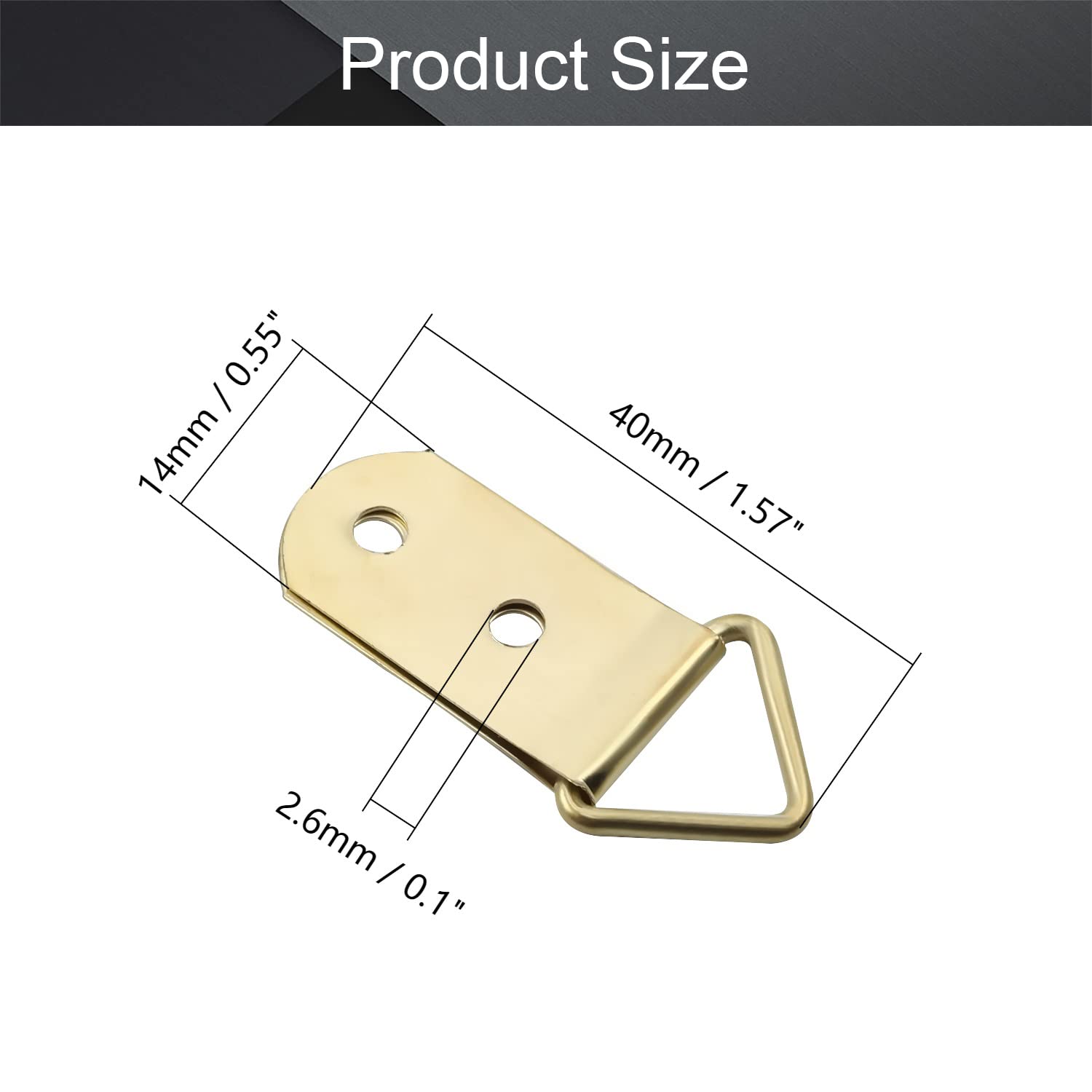 Gold Tone Ring Frame Buckles 100PCS - Photo Hanging Kit for Home Decor