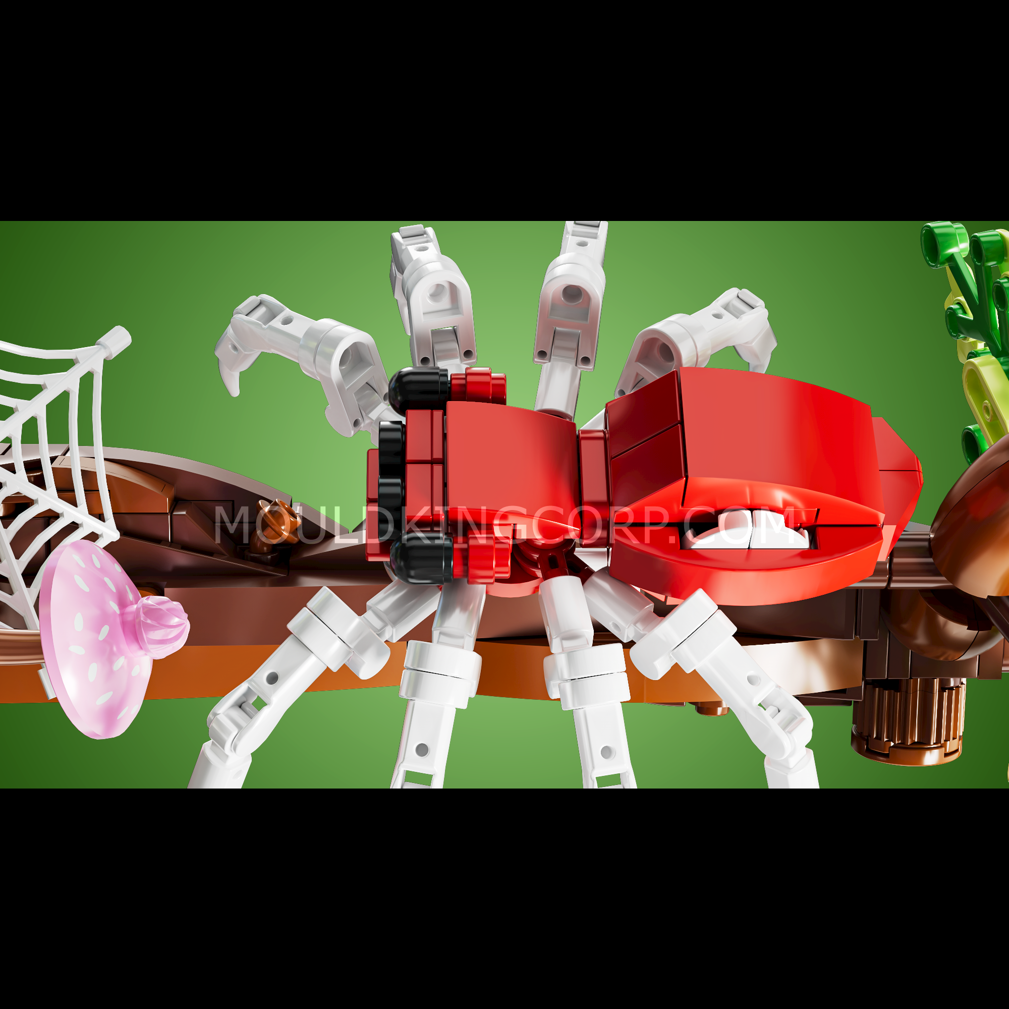 Mould King 10178 Creative Spider on Web Building Set - 407 Piece Insect Model Kit for STEM Learning & Home Decoration | Perfect Gift for Kids & Adults Who Love Spiders & DIY Projects