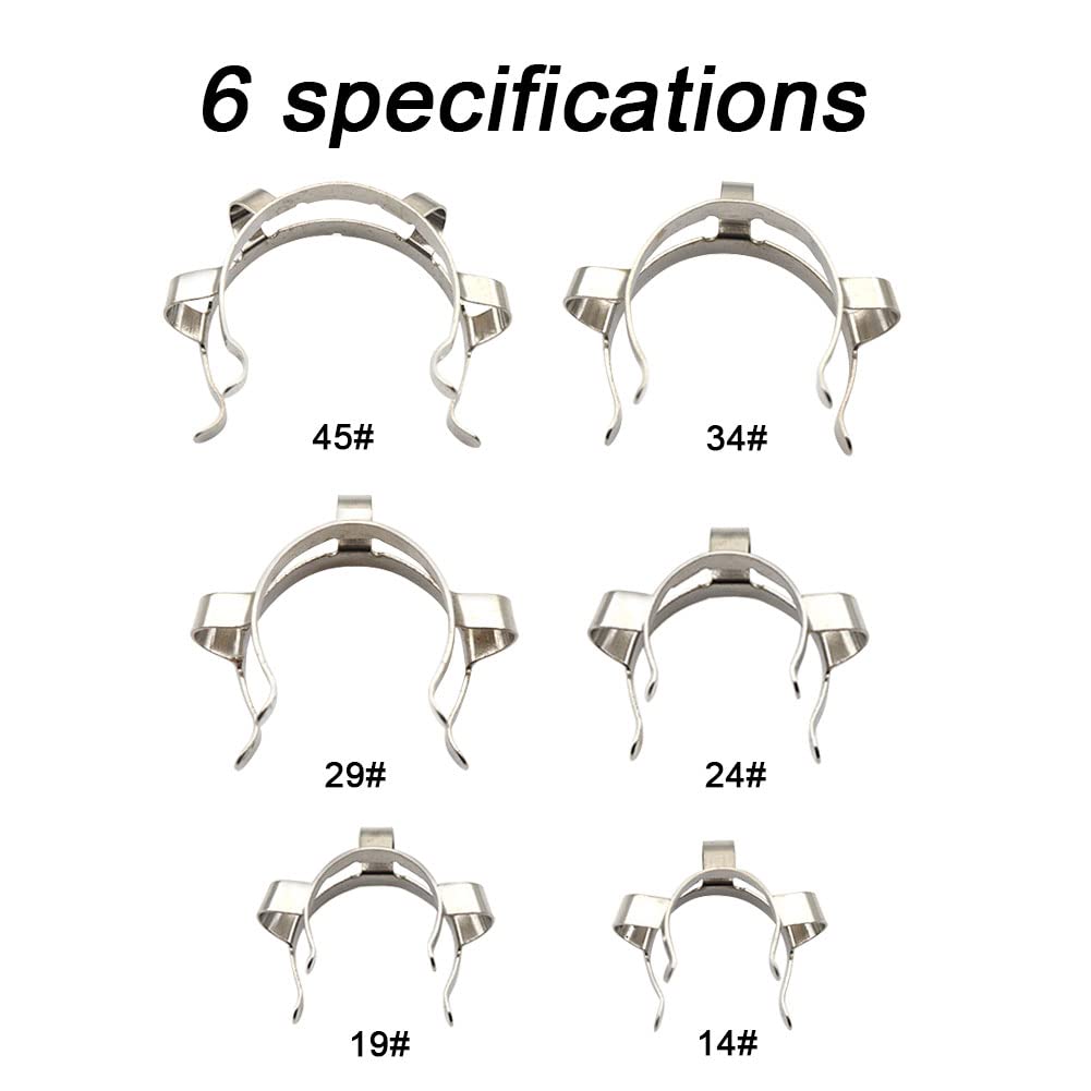 3-Pack 29mm Stainless Steel Keck Clips - Heavy Duty Lab Clamps for Glassware Connections | Perfect for Chemistry Experiments, Distillation Setups & Laboratory Use