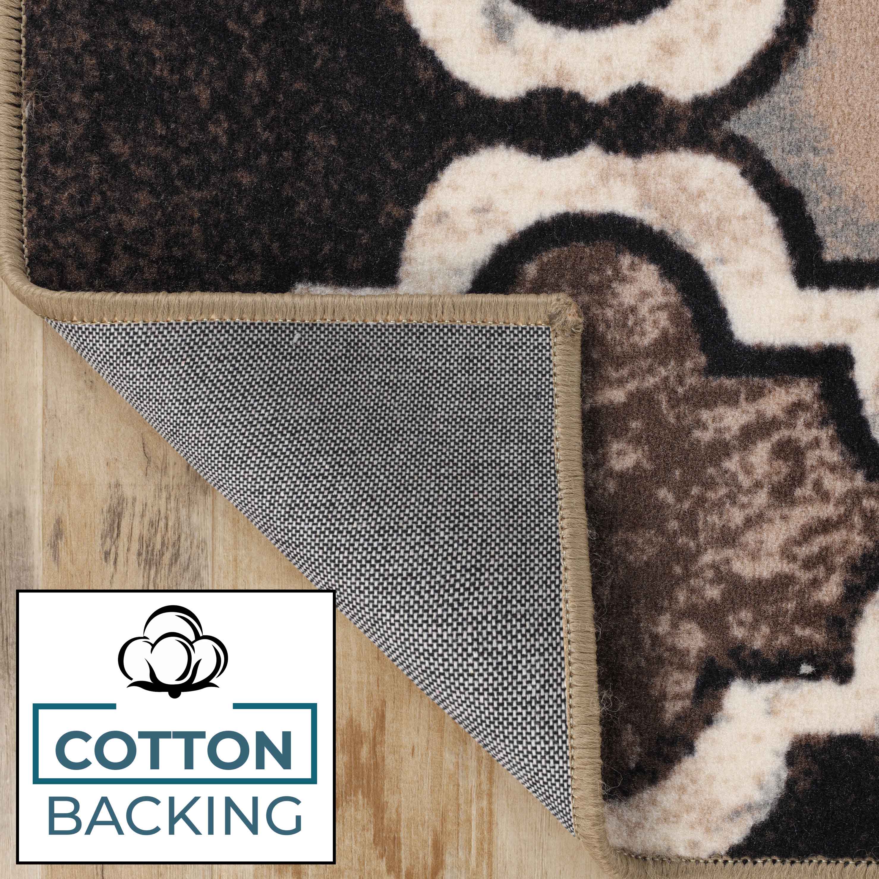 Viking Contemporary Geometric Trellis Non-Slip Indoor Area Rug - Soft Modern Floor Carpet for Living Room, Bedroom, Nursery & Home Decor