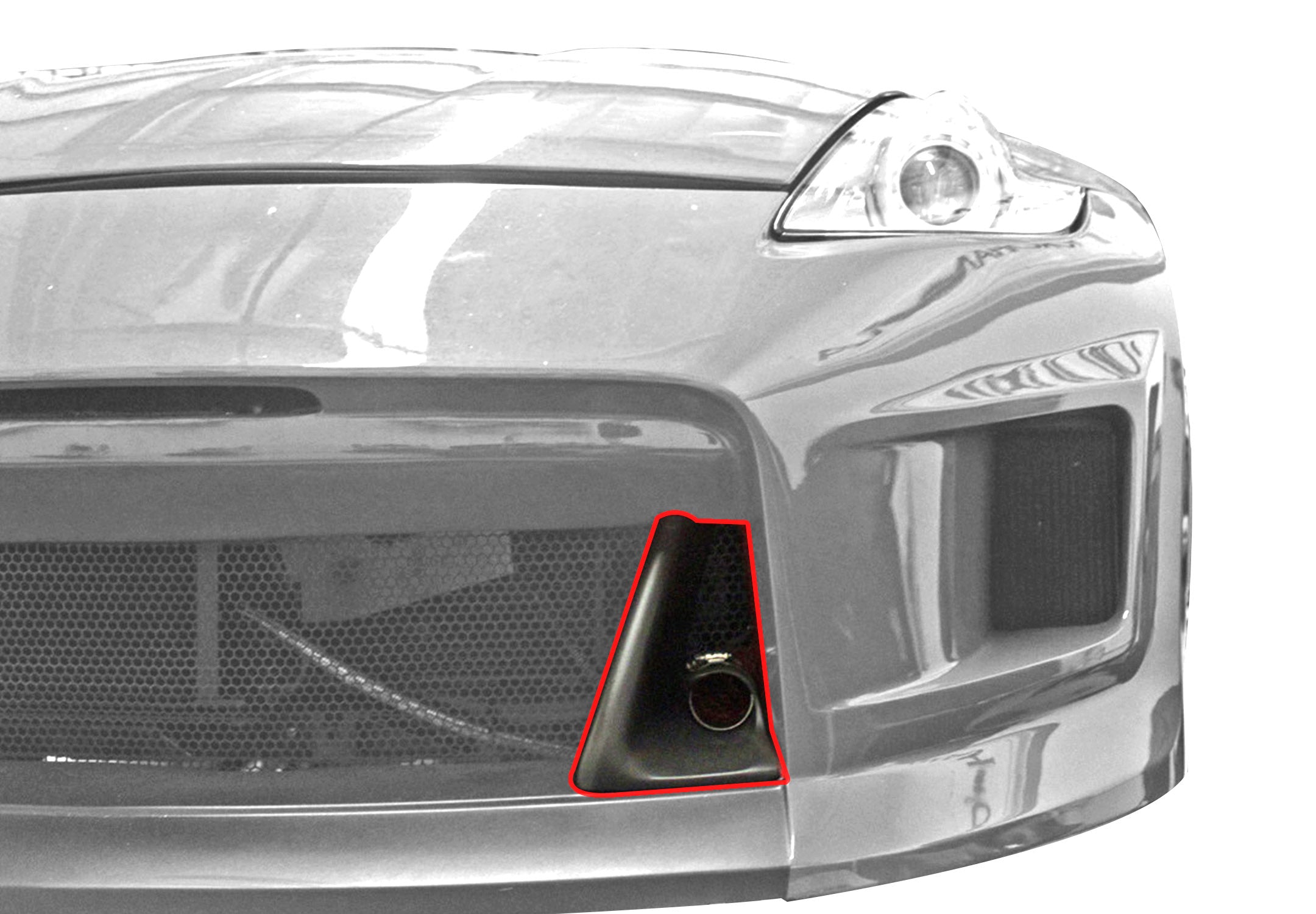 2009-2020 Nissan 370Z Z34 Brake Cooling Duct Inserts (Fangs) - KB111216 - Improve Track Performance & Cooling Efficiency for High-Speed Driving