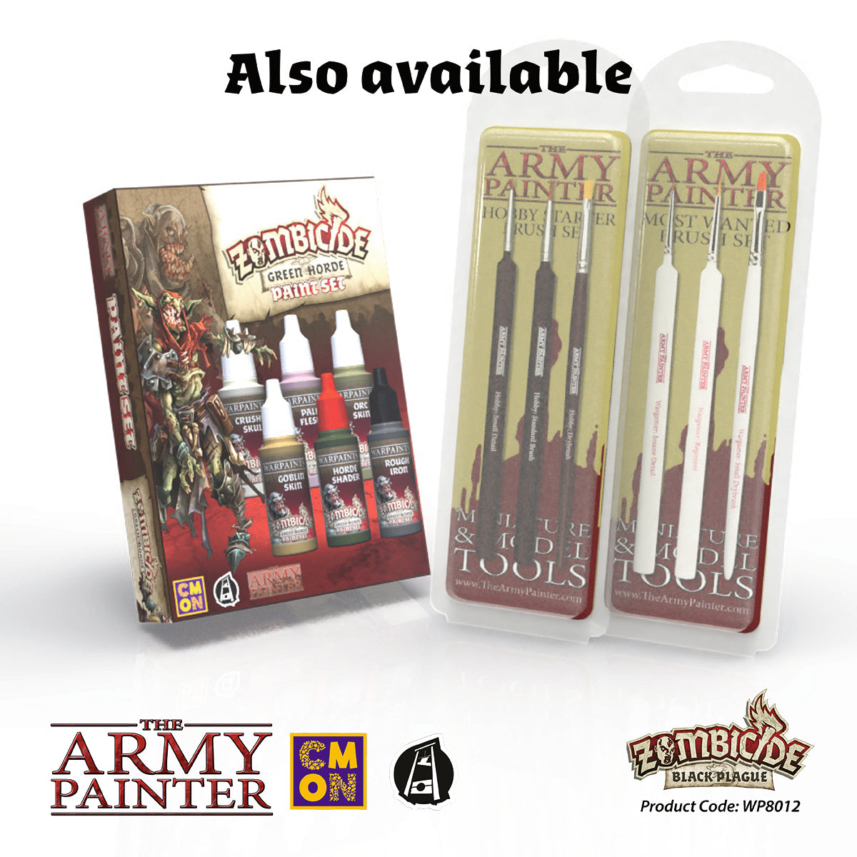 Zombicide Black Plague Miniature Paint Set - Premium Acrylic Paints for Board Game Miniatures - Perfect for Zombie Apocalypse Gaming & Tabletop RPG Scenes