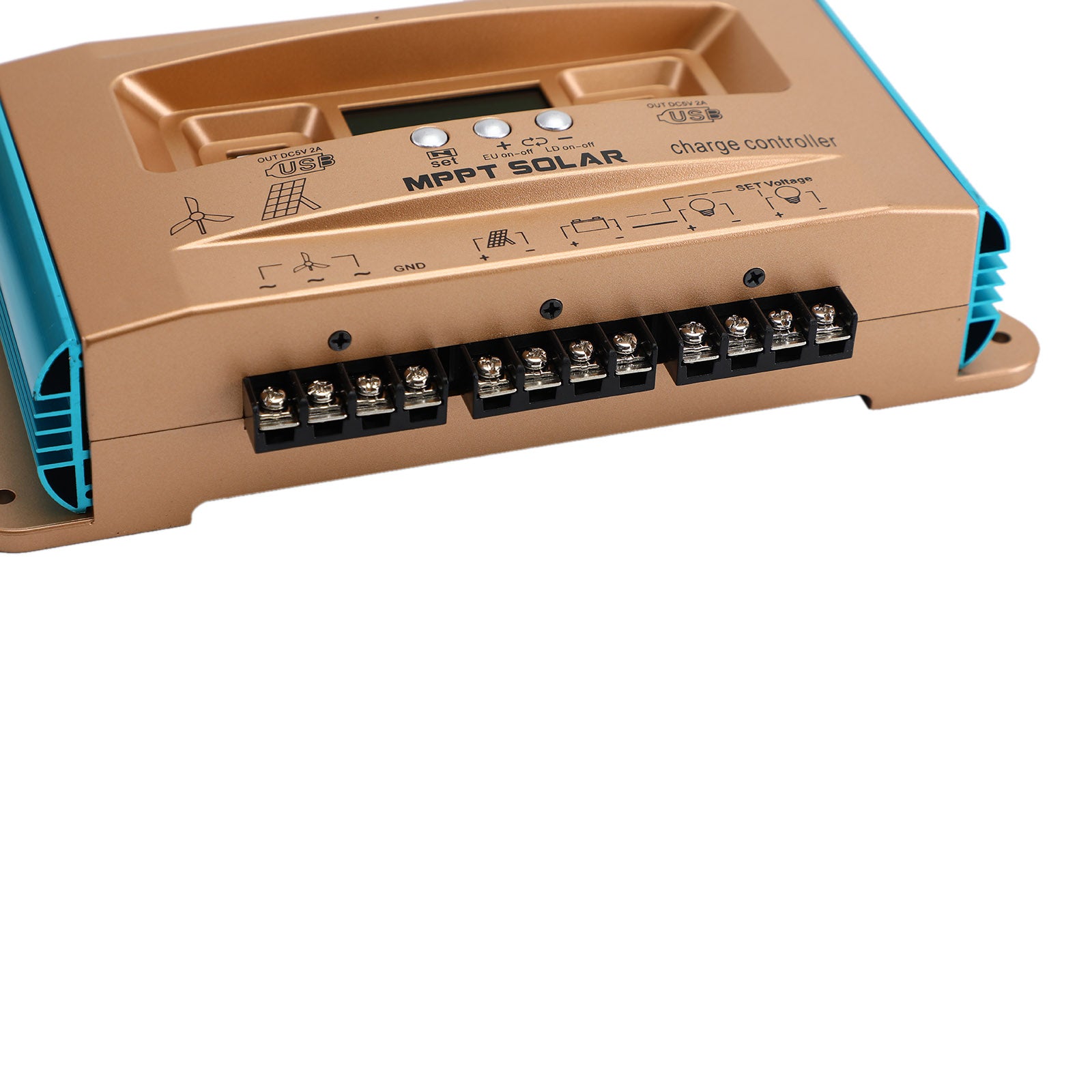 100A MPPT Solar Charge Controller with Dual USB Ports - 12V/24V/36V/48V/60V Auto-Switching for Wind & Solar Hybrid Systems - Perfect for Off-Grid Power, RV, Marine, and Home Backup Applications