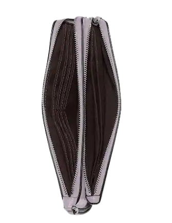 Coach Double Zip Wallet in Signature Canvas - Stylish & Durable Leather Wallet for Women - Perfect for Everyday Use, Travel & Gift Giving