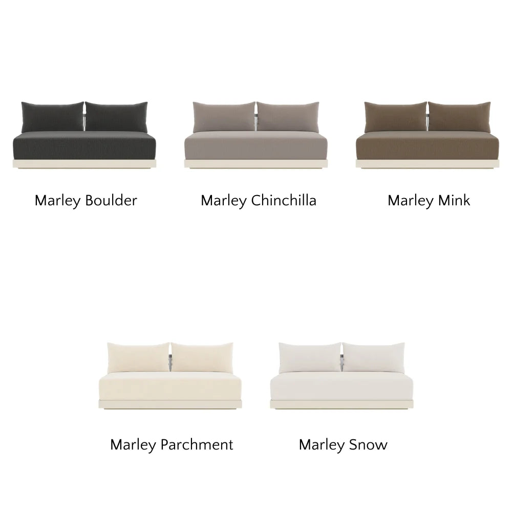 Antigua Outdoor 2-Seat Armless Patio Sofa - Perfect for Poolside, Garden, and Backyard Relaxation