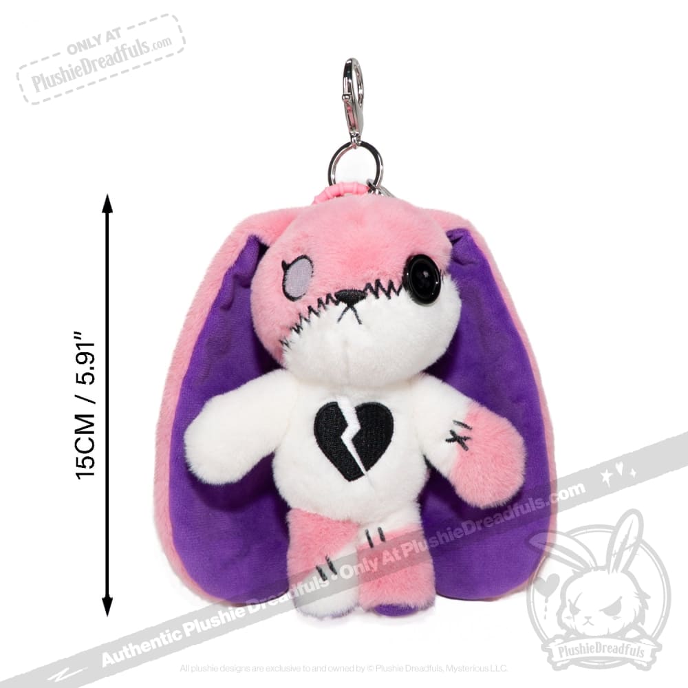 BPD Rabbit Plush Keychain - Soft Stuffed Animal Toy for Anxiety Relief & Emotional Support | Cute Bunny Plushie Accessory for Backpacks, Keys, Gifts & Mental Health Awareness
