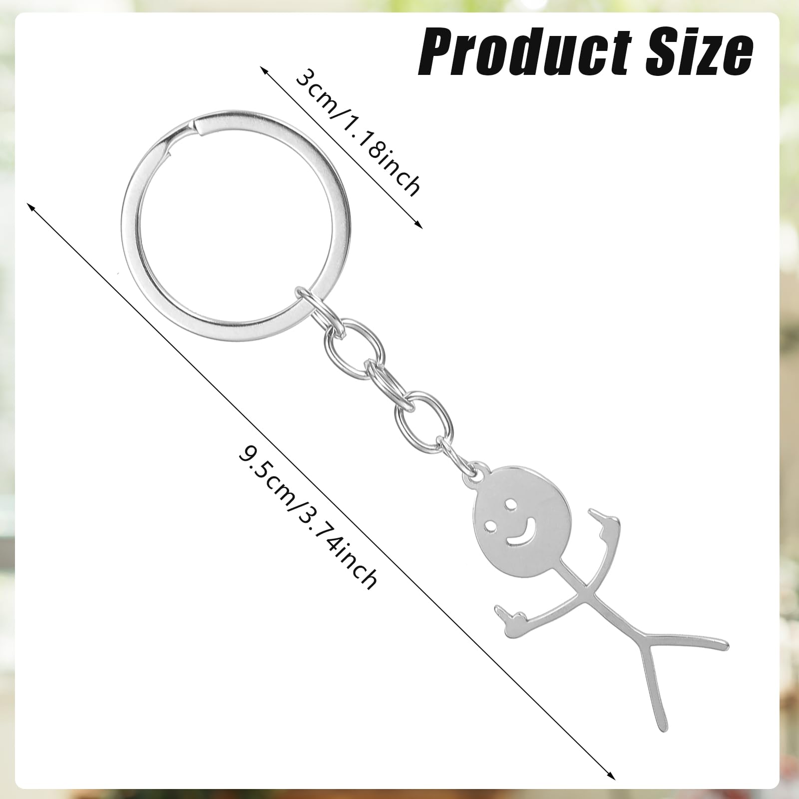 2PCS Middle Finger Keychain - Funny & Cool Keychains for Men & Couples - Unique Matching Gifts for Friends & Couples (Silver) - Perfect for Birthdays, Parties & Everyday Carry