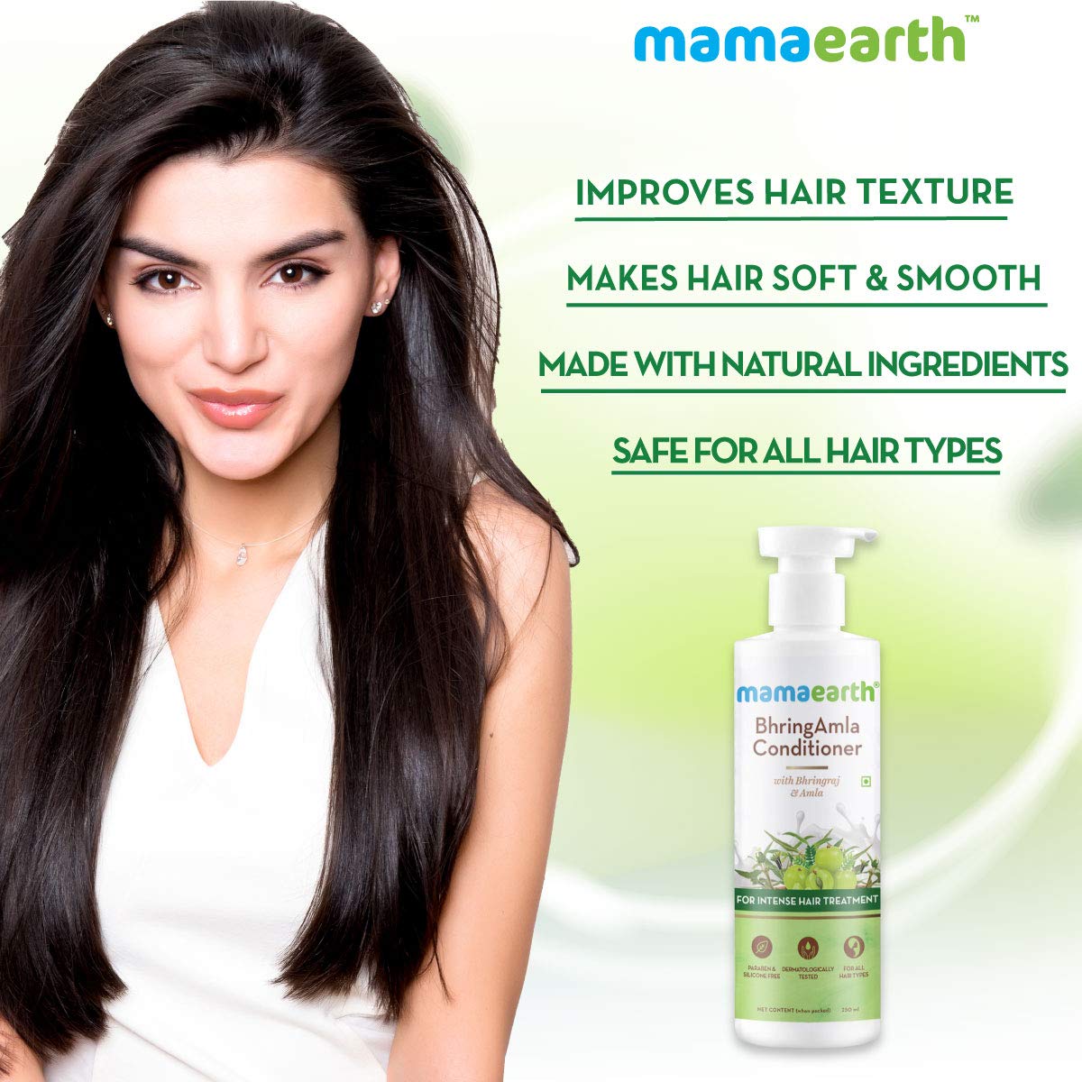Mamaearth BhringAmla Hair Fall Control Conditioner with Bhringraj & Amla Extract – 250ml | Intense Hair Treatment for Damaged Hair | Reduces Hair Fall & Promotes Growth | Perfect for Daily Use & Hair Repair