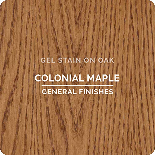 General Finishes Oil Base Gel Stain - 1 Gallon, Colonial Maple Wood Stain for Furniture, Cabinets & DIY Projects - Perfect for Refinishing & Restoring Wood Surfaces