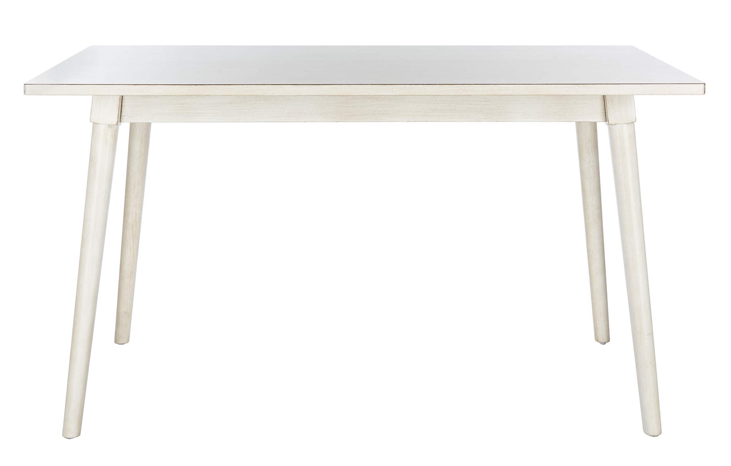 Safavieh Tia Modern Antique White Dining Table - Elegant Farmhouse Style Kitchen Table for Dining Room, Breakfast Nook & Small Space Decor
