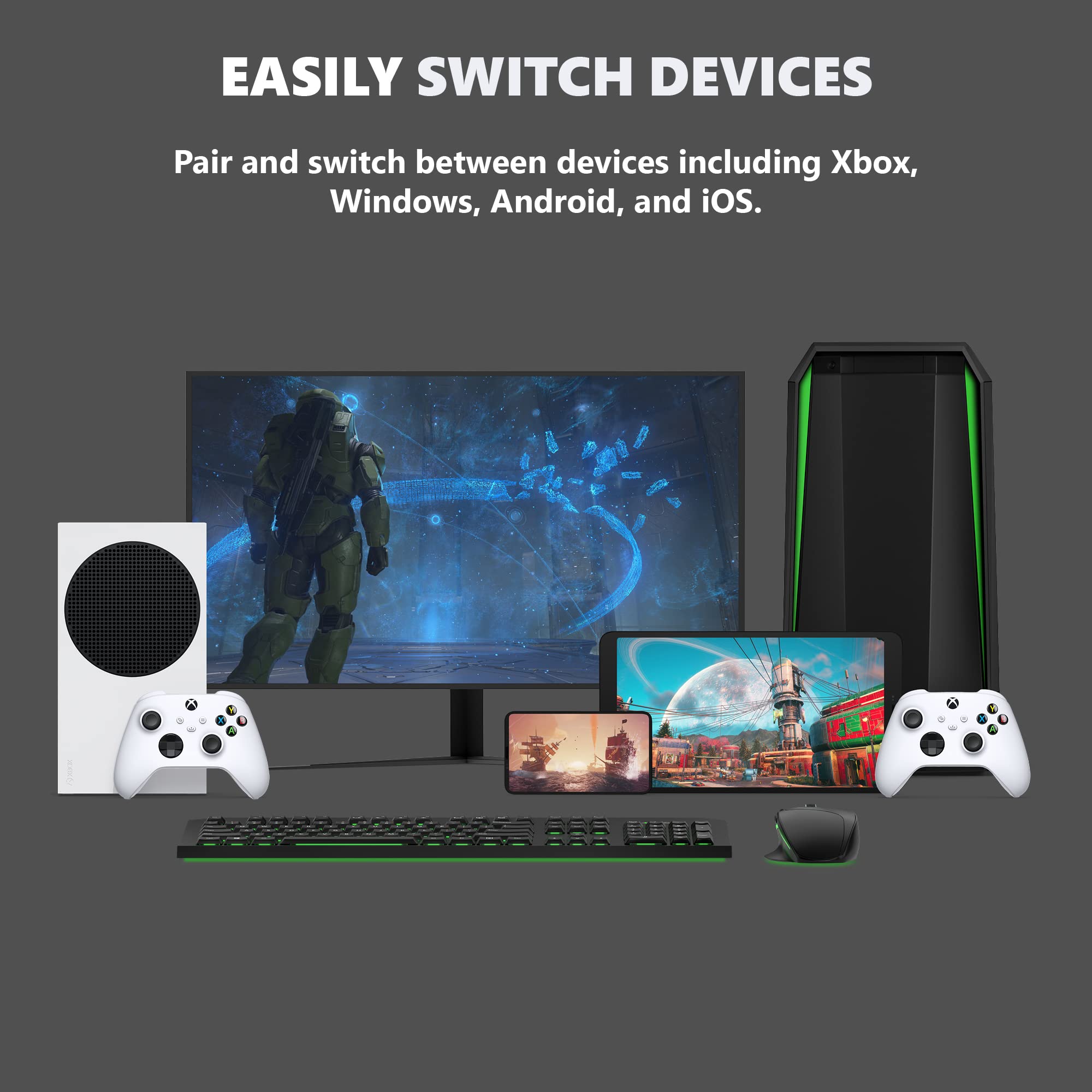 Microsoft Xbox Series X/S & Xbox One Wireless Controller (Latest Model) - Certified Refurbished in Robot White | Perfect for Gaming, Streaming & Multiplayer Sessions