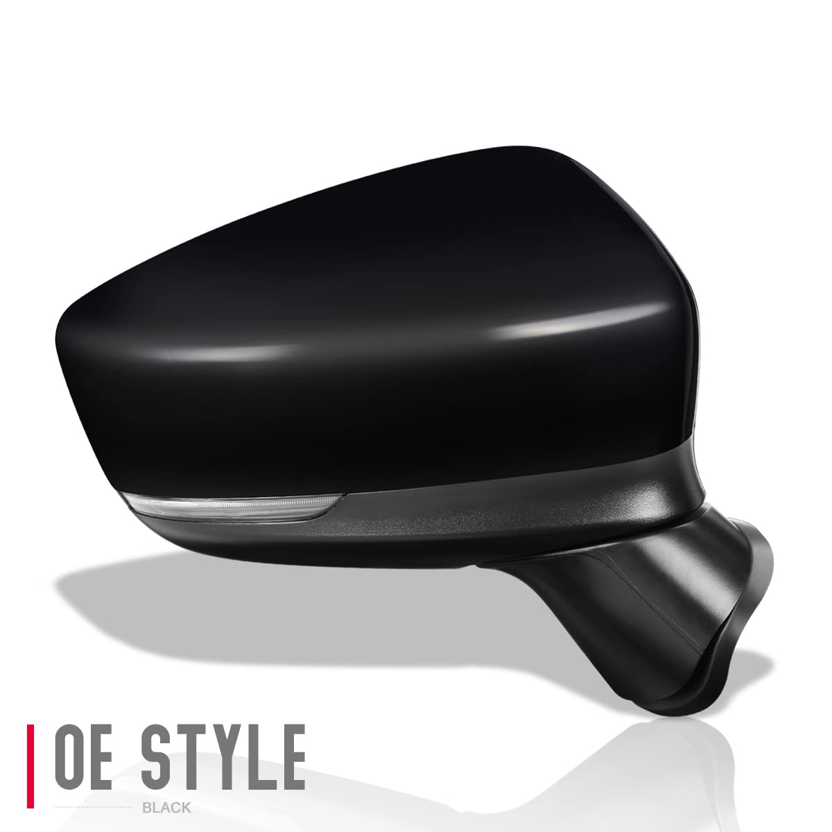 Auto Dynasty MA1321184 Manual Folding Power Adjustable Right Side Mirror with Turn Signal - Compatible with Mazda 3 2017-2018 (Paint to Match) | Perfect for Replacement, Parking Safety & Enhanced Visibility