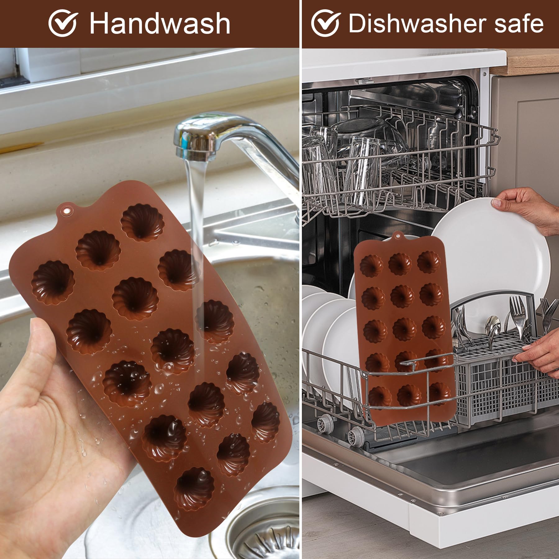 Premium Silicone Chocolate Molds for Easter Candy Making - 2-Pack Reusable Candy Molds for Handmade Chocolates, Gummies & DIY Treats - Perfect for Holiday Baking, Party Favors & Gift Making