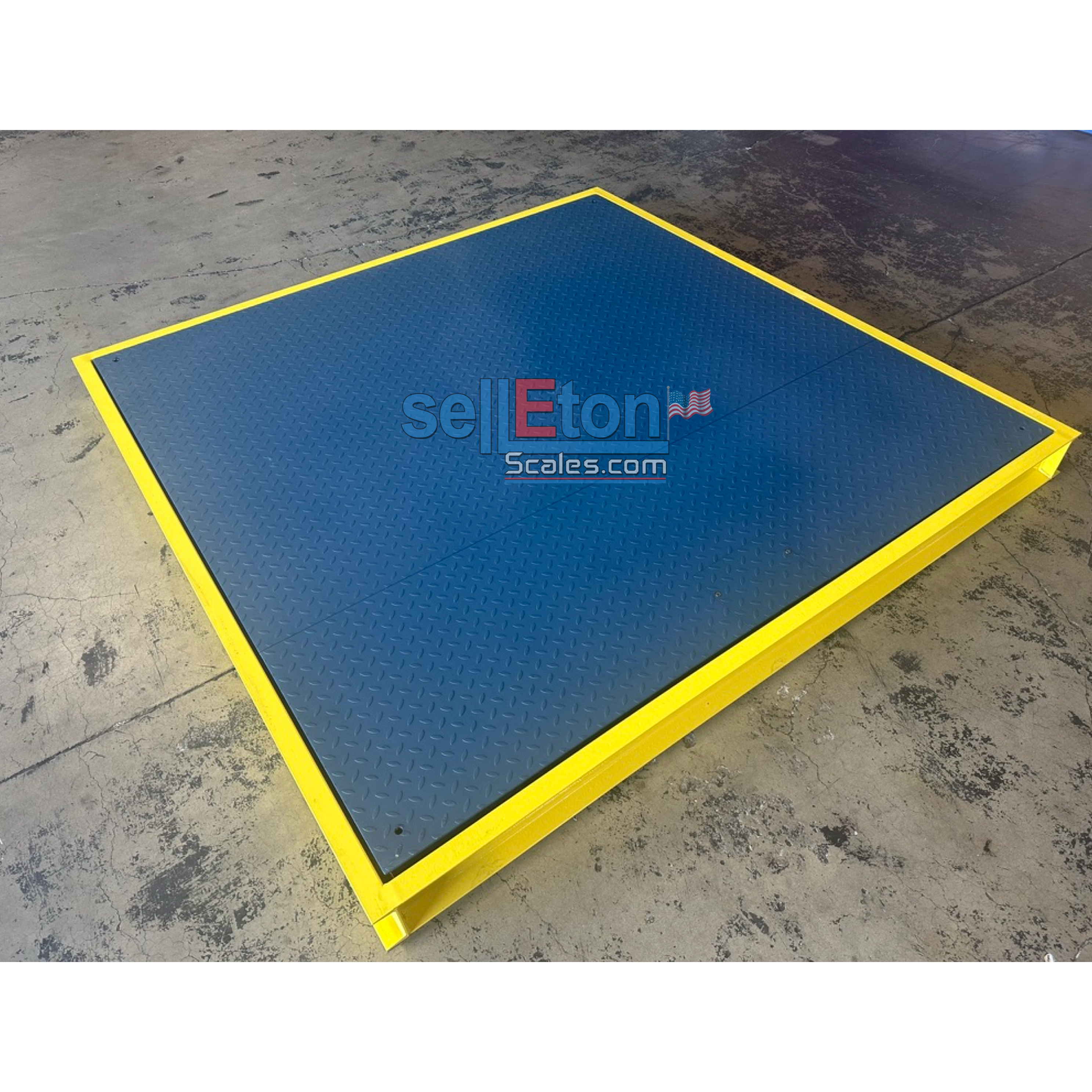 SellEton 84 x 84 Inch (7' x 7') Heavy Duty Floor Scale with Pit Frame - Above & In-Ground Use for Warehouses, Truck Weighing & Industrial Applications