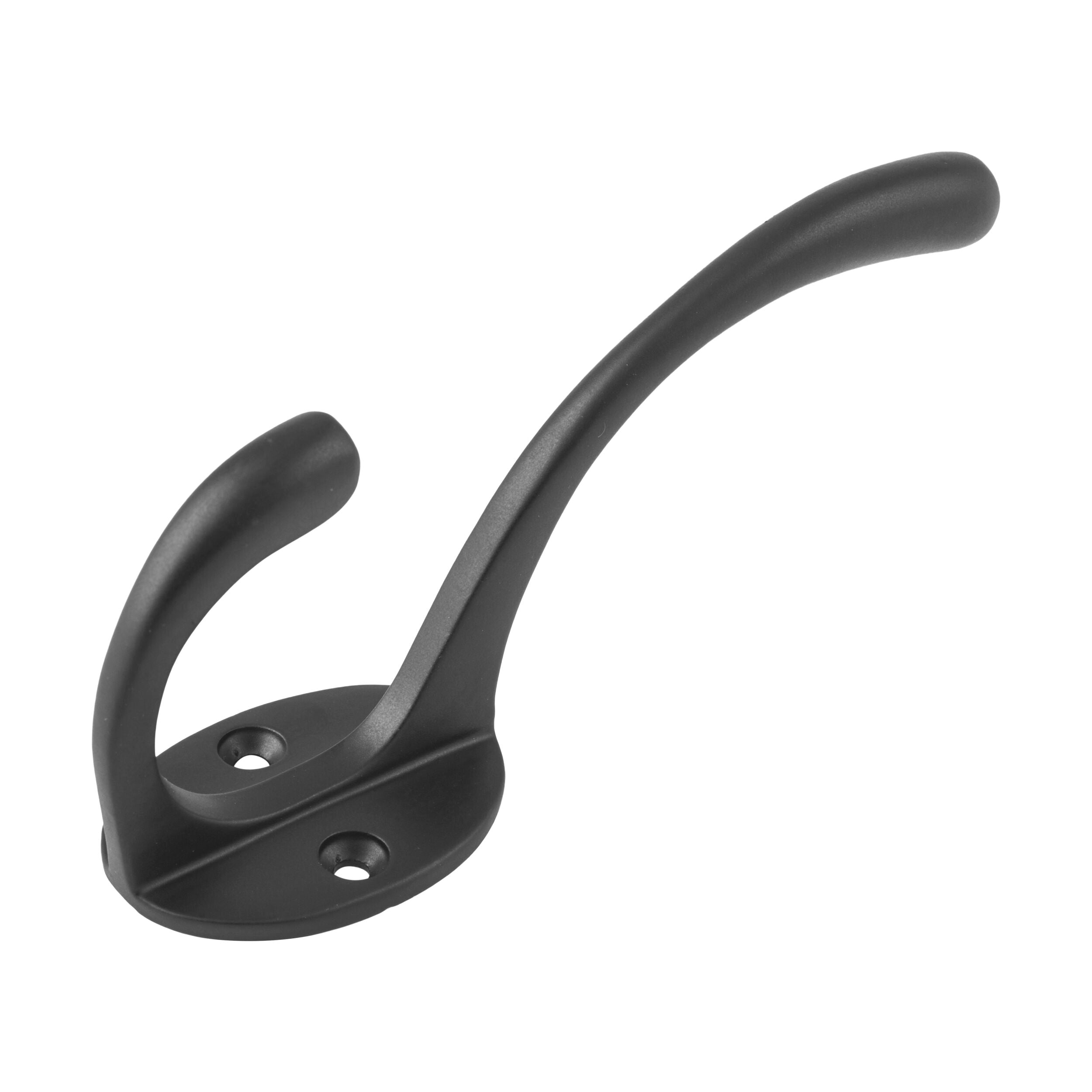 Victorian Style Matte Black Coat and Hat Hook - 110mm Height x 50mm Projection - Perfect for Entryway, Bedroom, or Bathroom Organization