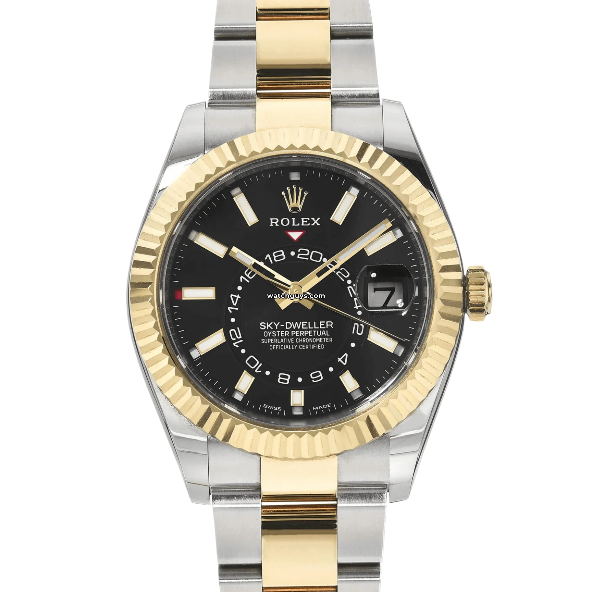Rolex Sky-Dweller 326933 Men's Watch - Black Oyster Perpetual Stainless Steel Luxury Timepiece for Business Travel & Formal Occasions
