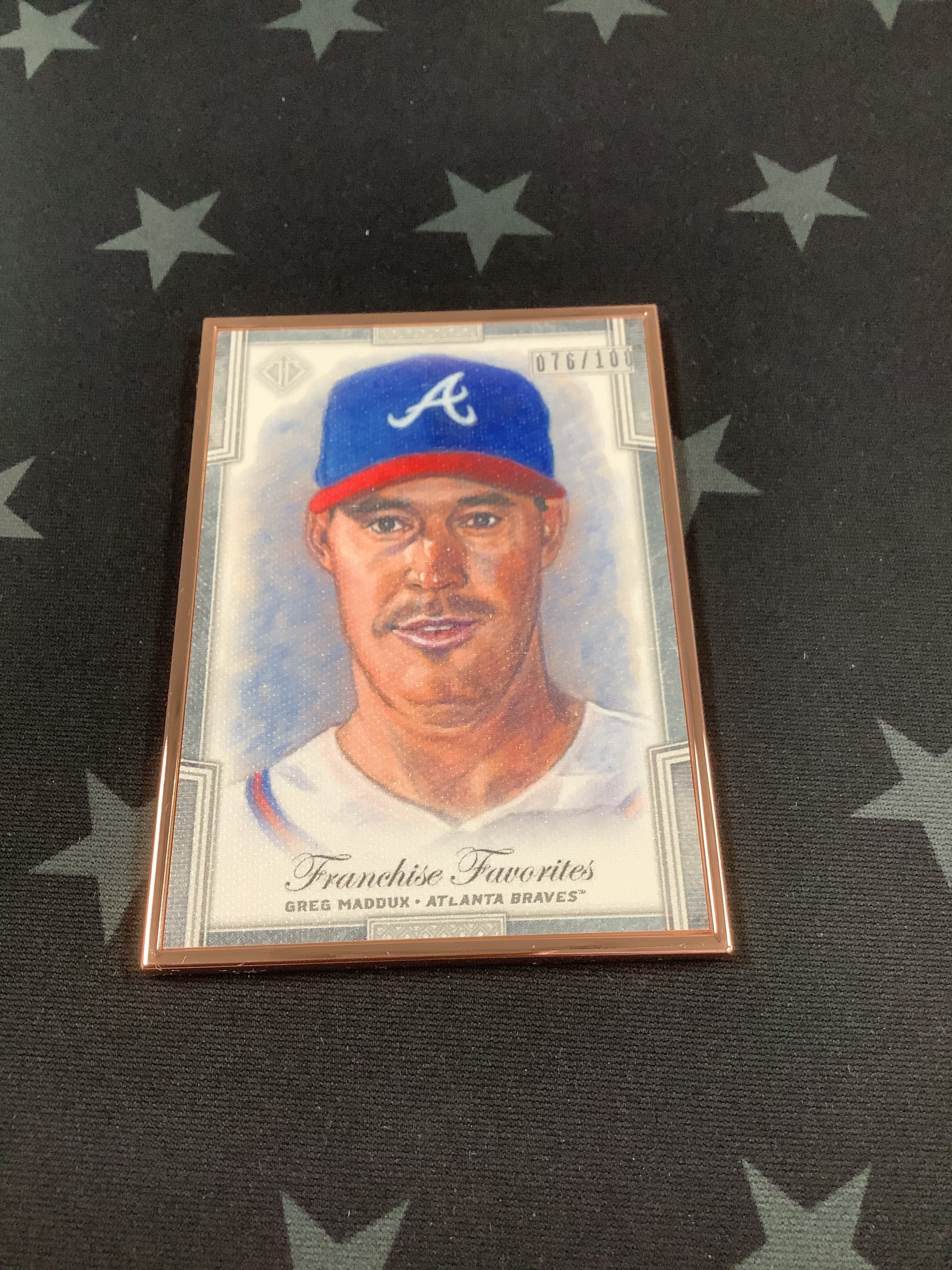 2019 Greg Maddux Franchise Favorites Transcendent Collection Baseball Card #FFR GM /100 - Rare Collectible for MLB Fans & Sports Memorabilia Enthusiasts