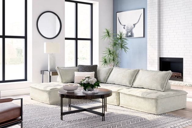 4-Piece Modular Sectional Sofa Set - Modern L-Shaped Couch with Ottoman for Living Room, Family Room & Lounge Spaces