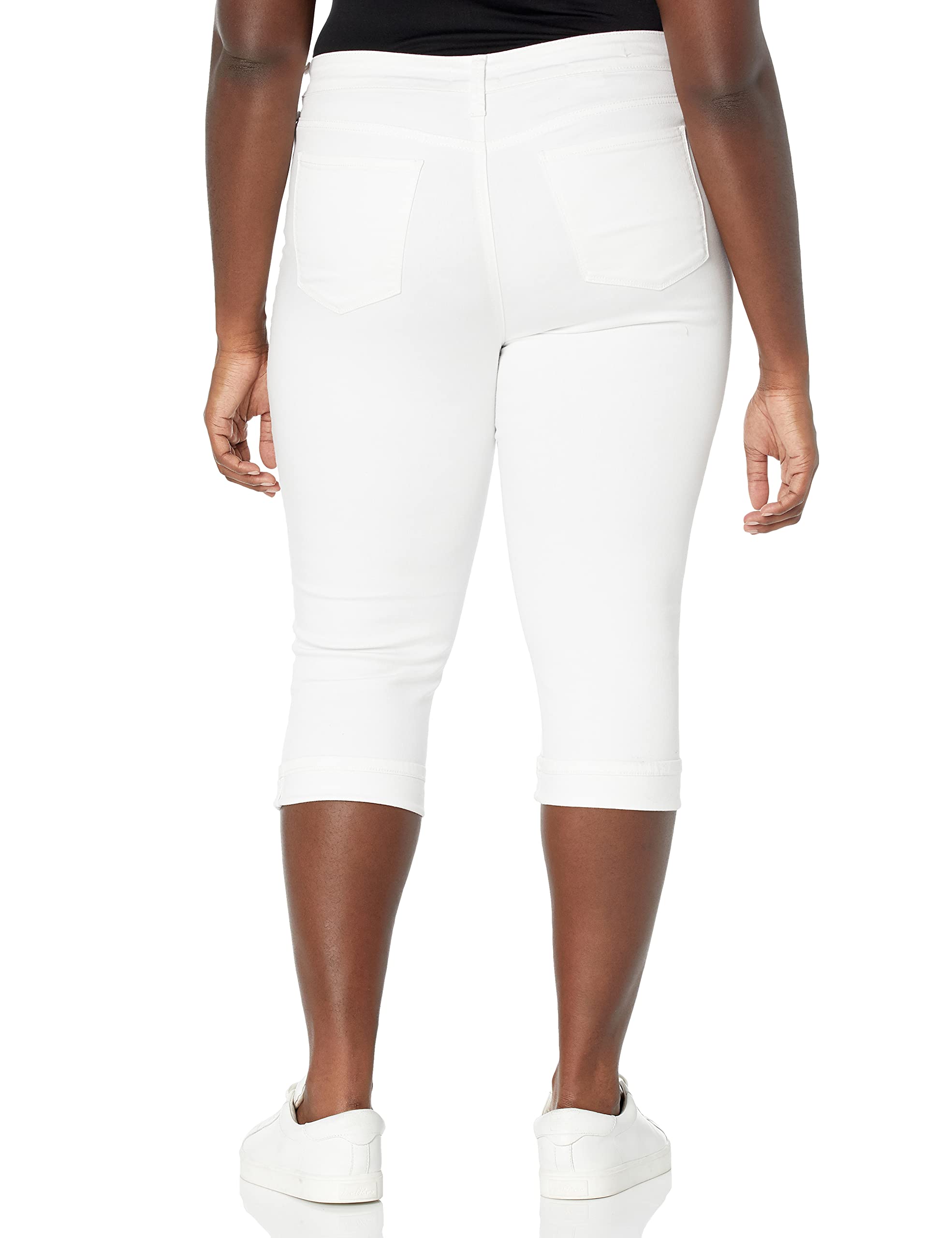 NYDJ Women's Petite Marilyn Crop Cuff Jeans - High Waist Slim Fit Ankle Length Denim Pants for Casual Wear & Office Outfits