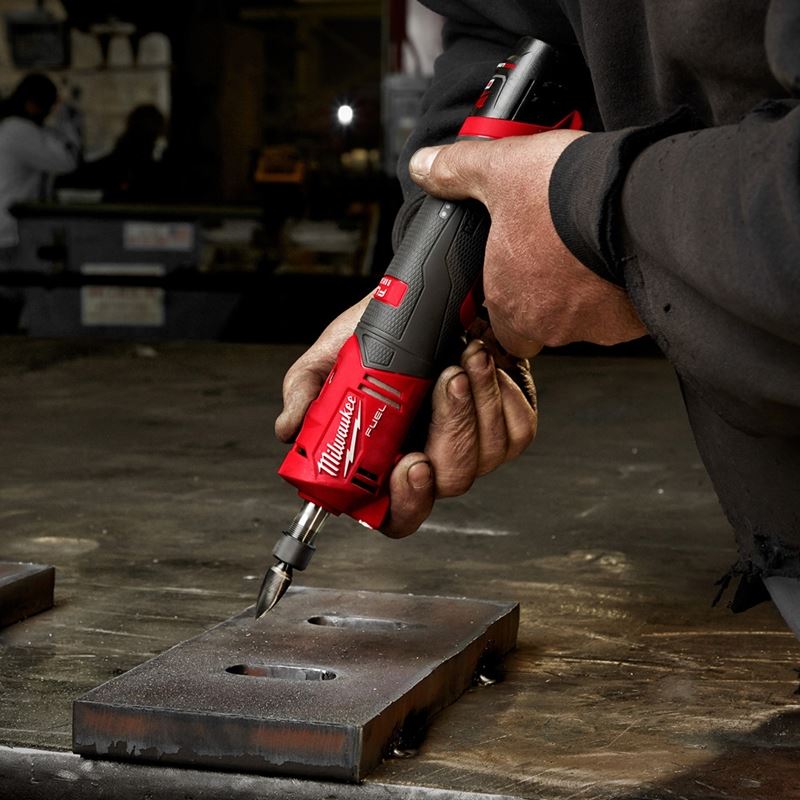 M12 FUEL 12V Brushless Cordless Straight Die Grinder Kit with 2 Batteries - Perfect for Metalworking, Wood Carving & DIY Projects
