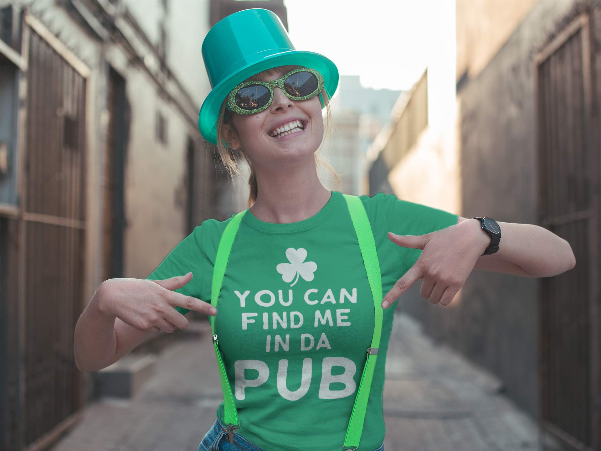 Funny St Patricks Day Drinking T-Shirt for Men & Women - 'You Can Find Me in The Pub' Design - Perfect for Irish Pubs, Parties & Celebrations