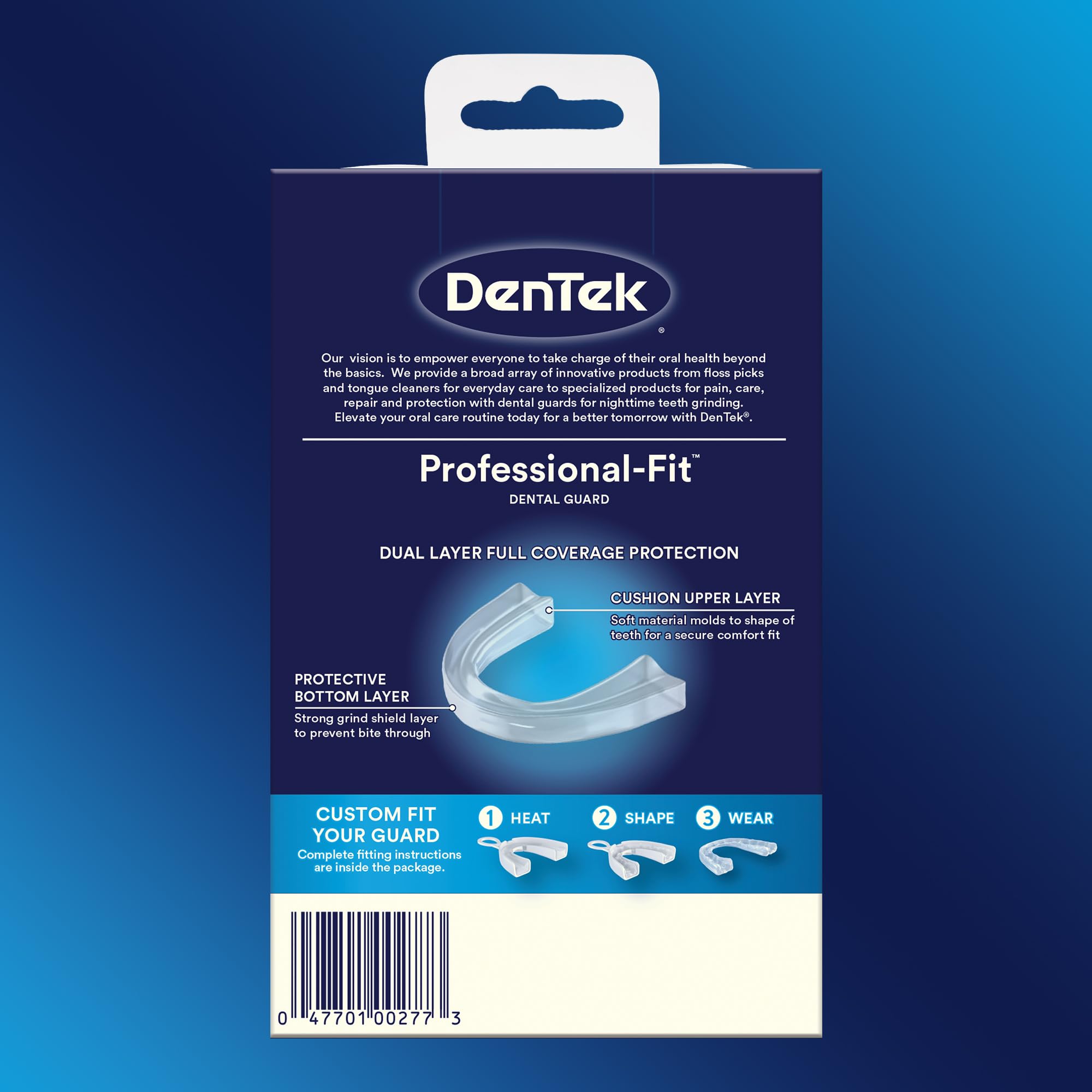 DenTek Professional-Fit Nighttime Teeth Grinding Mouth Guard - Dental Protection for Bruxism & TMJ Relief - Perfect for Sleep, Sports & Stress Relief (1 Count)