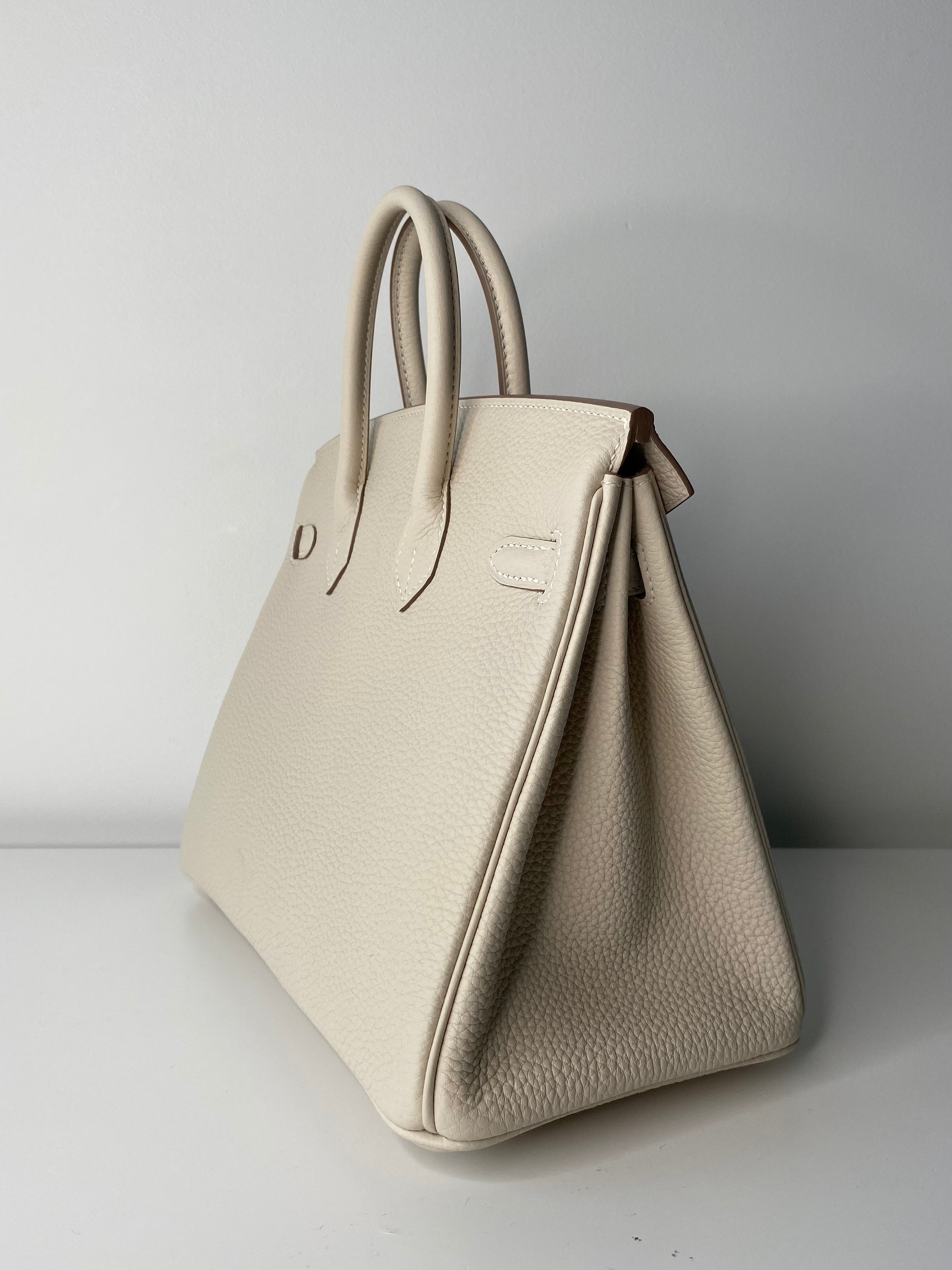 Authentic Hermes Birkin 25 Handbag in Craie Togo Leather with Gold Hardware - Luxury Everyday Carry & Special Occasion Purse