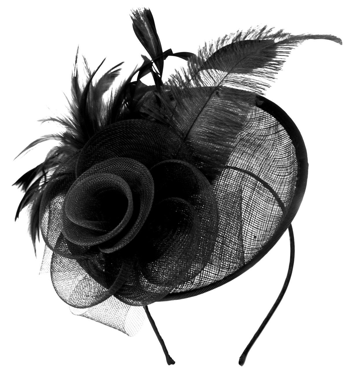 Elegant Rose and Feather Disc - Handmade Floral Decor for Weddings, Home Decor, and DIY Crafts