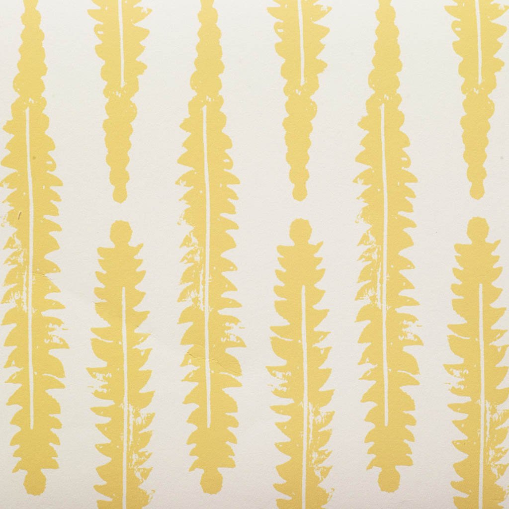 Mustard Fern Wallpaper - Vintage Botanical Peel & Stick Wallpaper for Bedroom, Living Room, and Office Decor