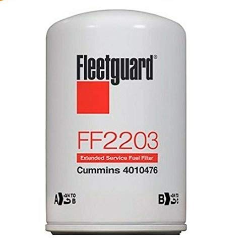 FF2203 Fleetguard Fuel Filter for Diesel Engines - Pack of 6 | Heavy Duty Replacement Fuel Filter for Trucks, Tractors & Equipment | Compatible with Cummins, Caterpillar & More