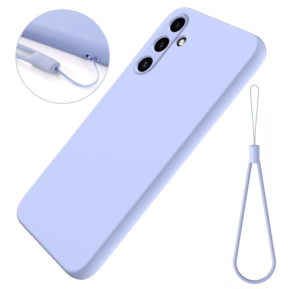 Premium Liquid Silicone Phone Case for Gabb Phone 4 Pro - Ultra Soft Baby Skin Feel, Anti-Slip Grip with Microfiber Lining & Wrist Strap - Slim Fit Protective Cover with Precise Cutouts (Purple) - Perfect for Girls, Teens & Everyday Protection