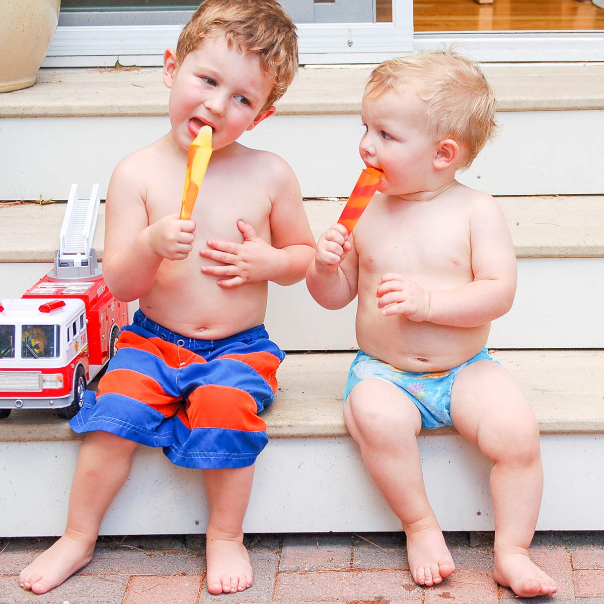 iNeibo 6-Pack Colorful Silicone Popsicle Molds - BPA-Free Food Grade Ice Pop Maker for Healthy Homemade Frozen Treats - Perfect for Summer Snacks, Kids Parties & DIY Desserts